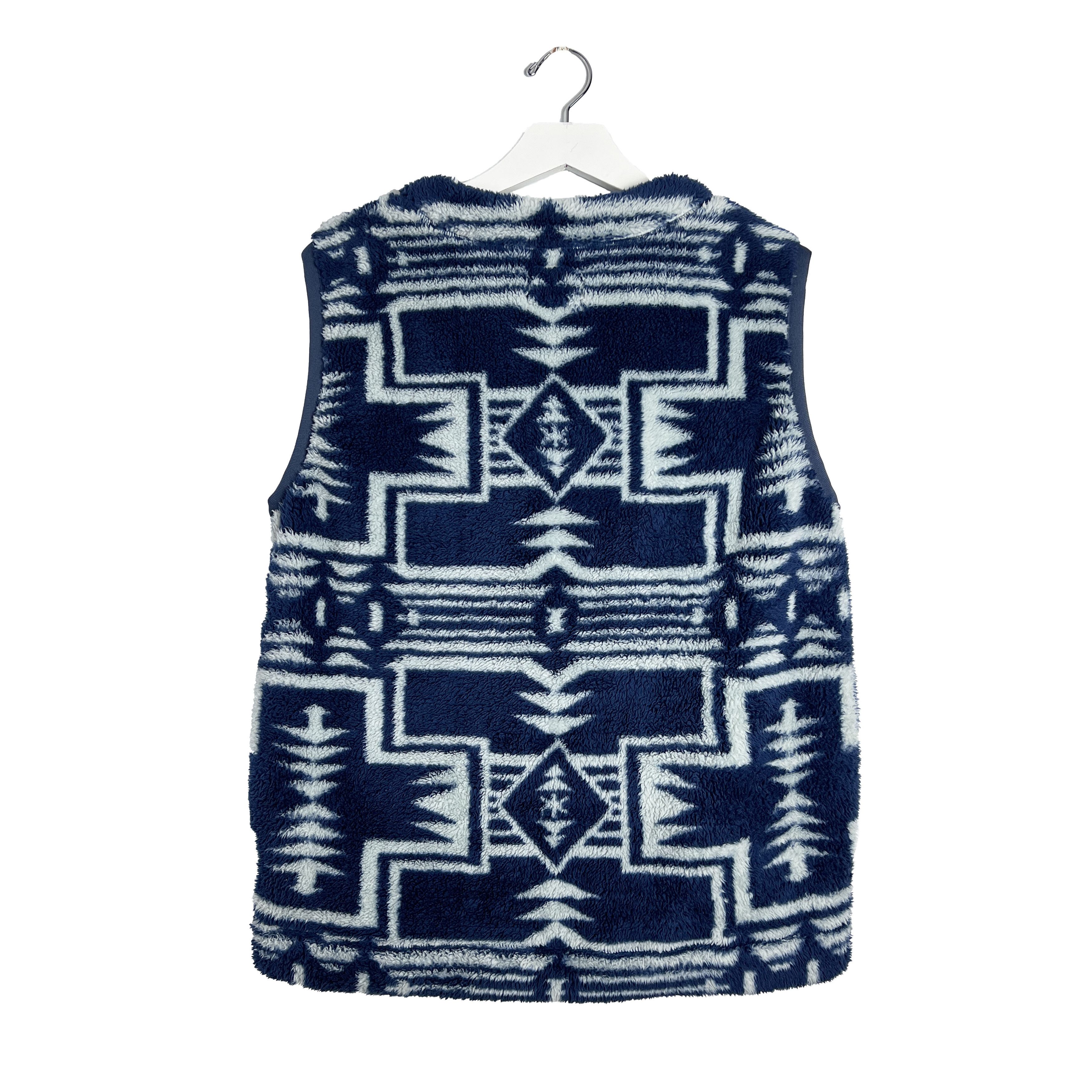 Snow Peak Blue Navajo Print Fleece Vest Size US M / EU 48-50 / 2 - 2 Thumbnail