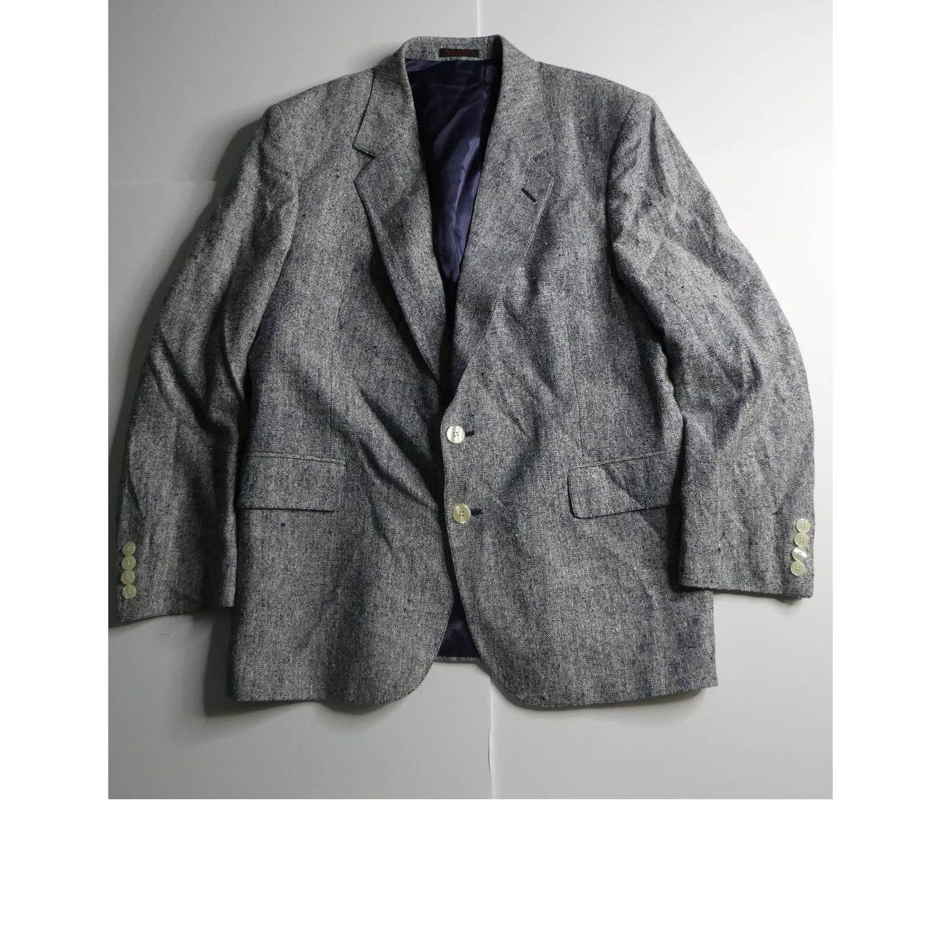 Savile Row Savile Row navy herringbone sport coat, size 42S, navy | Grailed