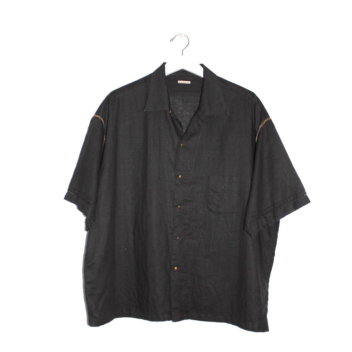 Kapital Beaded Linen Blend Camp Collar Shirt Size US M / EU 48-50 / 2 - 1 Thumbnail