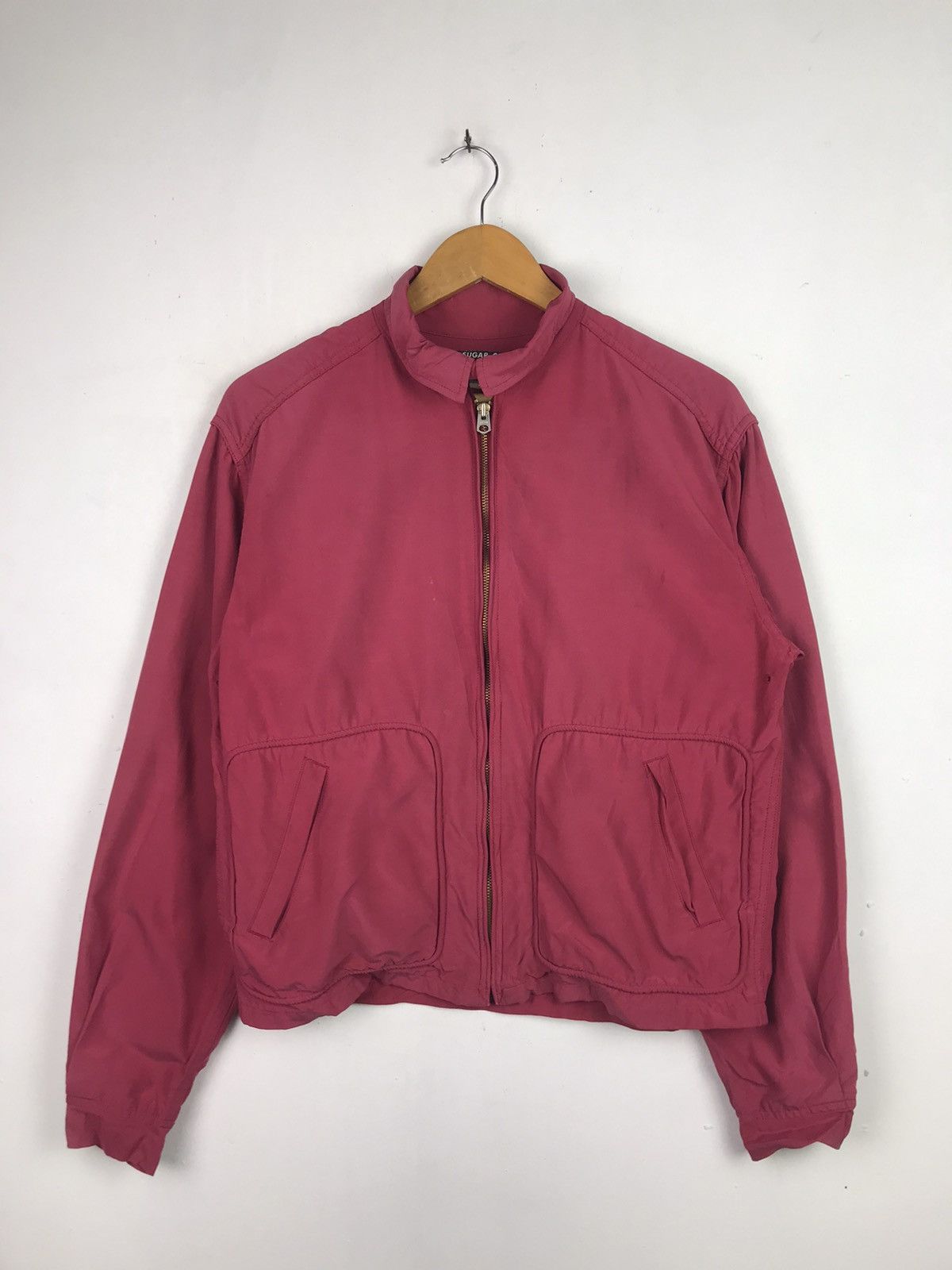 image of Sugar Cane Co x Vintage 90's Sugar Cane Drizzler Full Zipper Jacket in Pink, Men's (Size Large)
