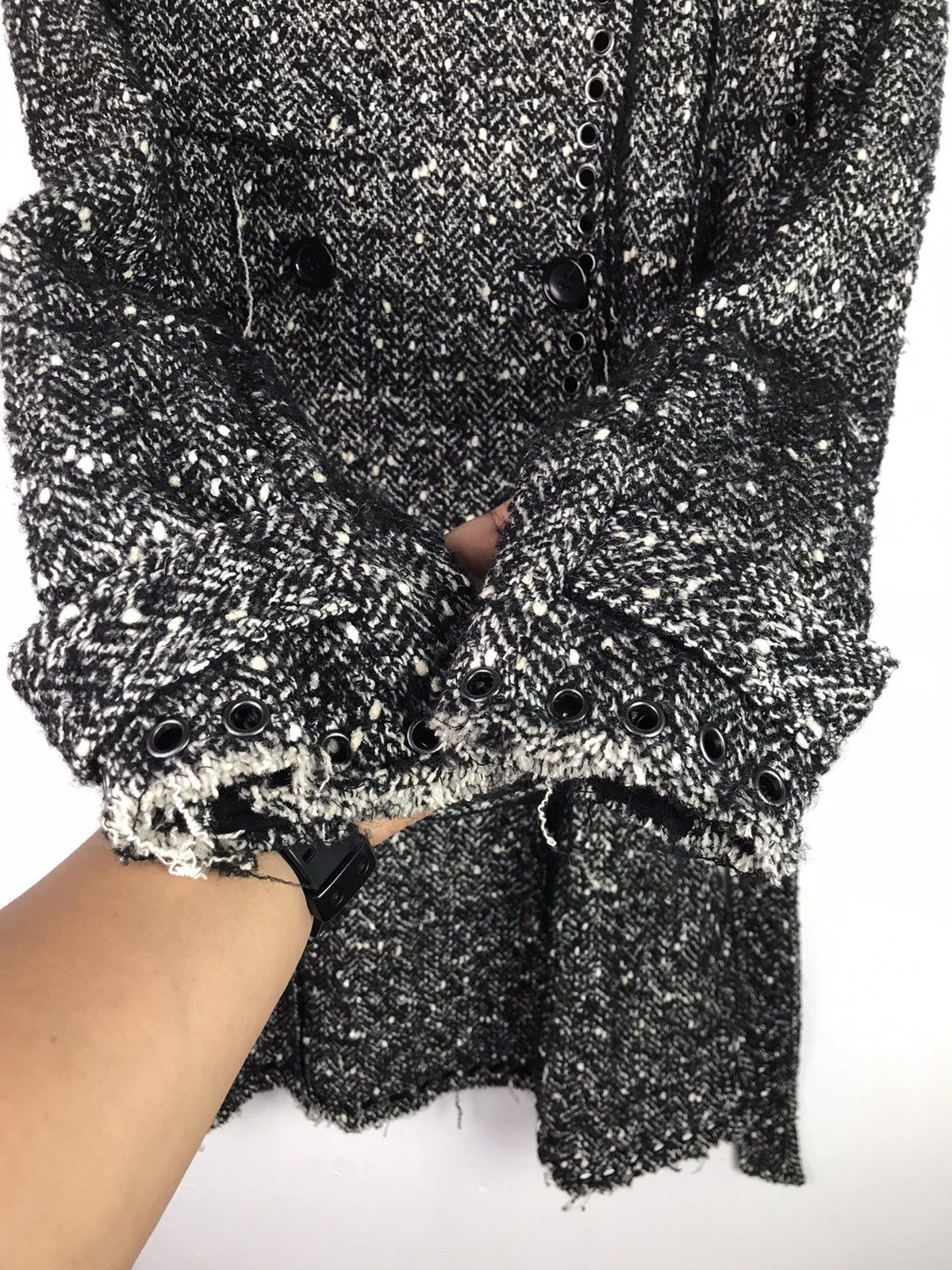 Le Grande Bleu (L.G.B.) × Vintage Avant garde Long Jacket Punk Seditionaries Design Size S / US 4 / IT 40 - 7 Thumbnail