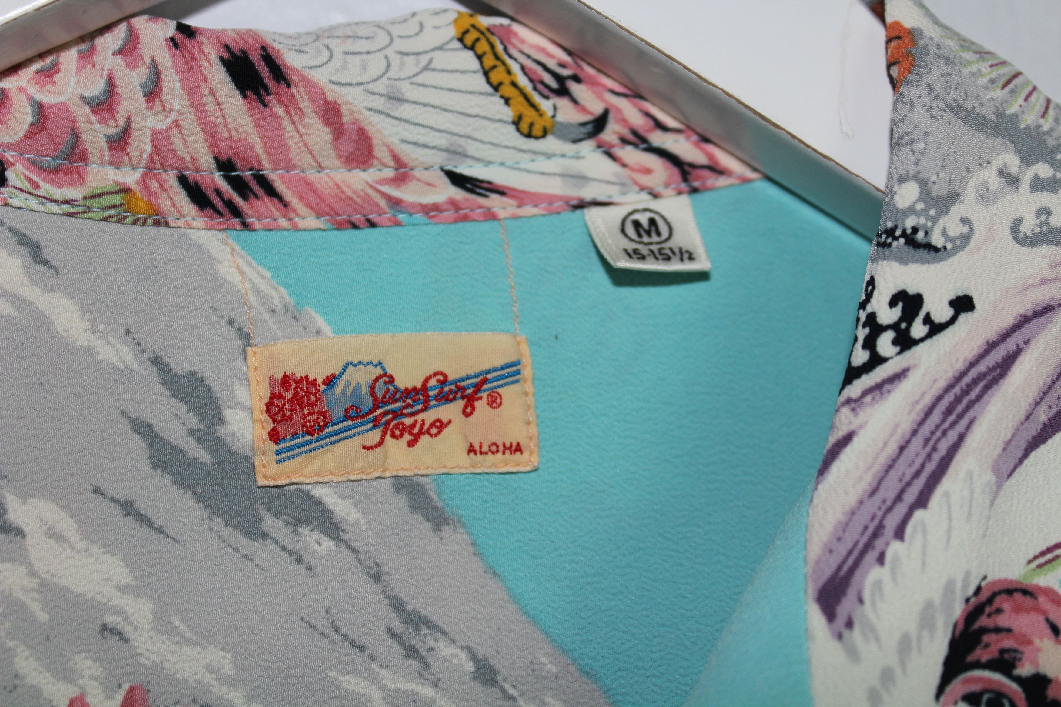 Sun Surf Hawk and Floral Printed Rayon Camp Shirt Size US M / EU 48-50 / 2 - 4 Thumbnail