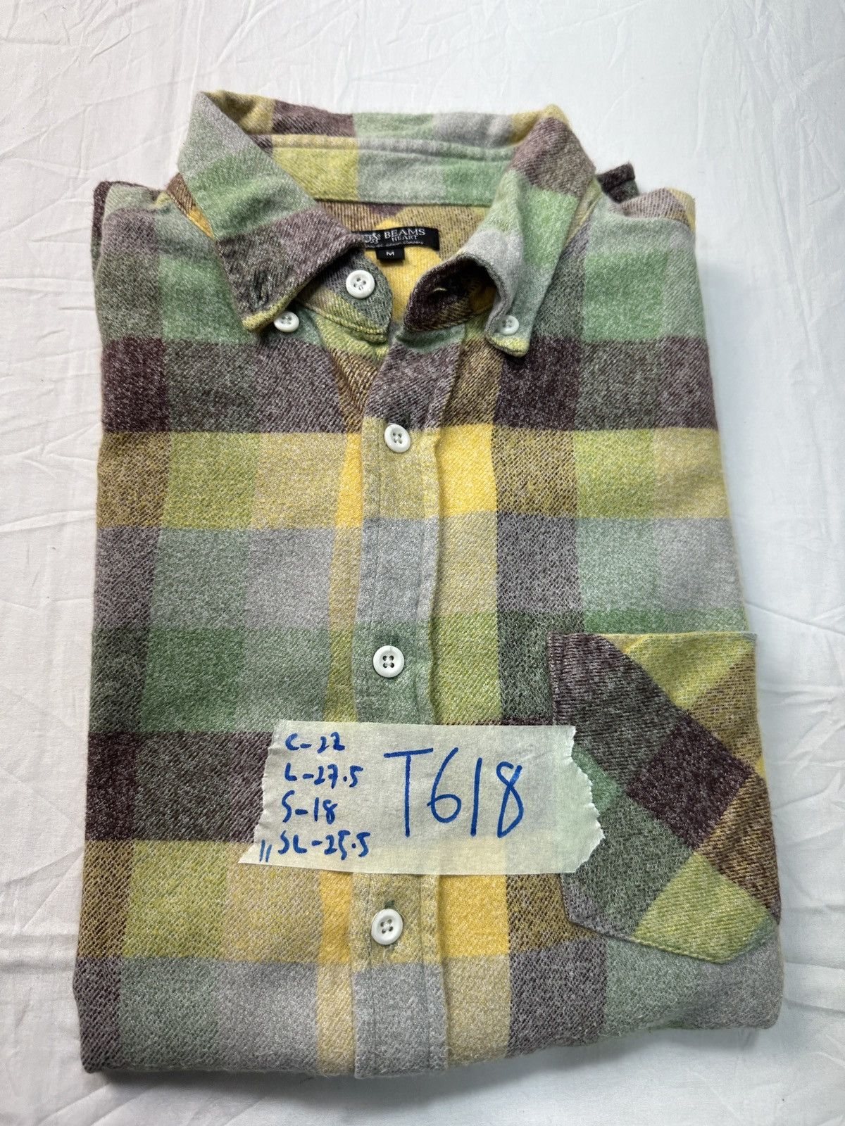 Beams Plus Beams Heart Flannel long sleeve shirt Size US M / EU 48-50 / 2 - 13 Thumbnail