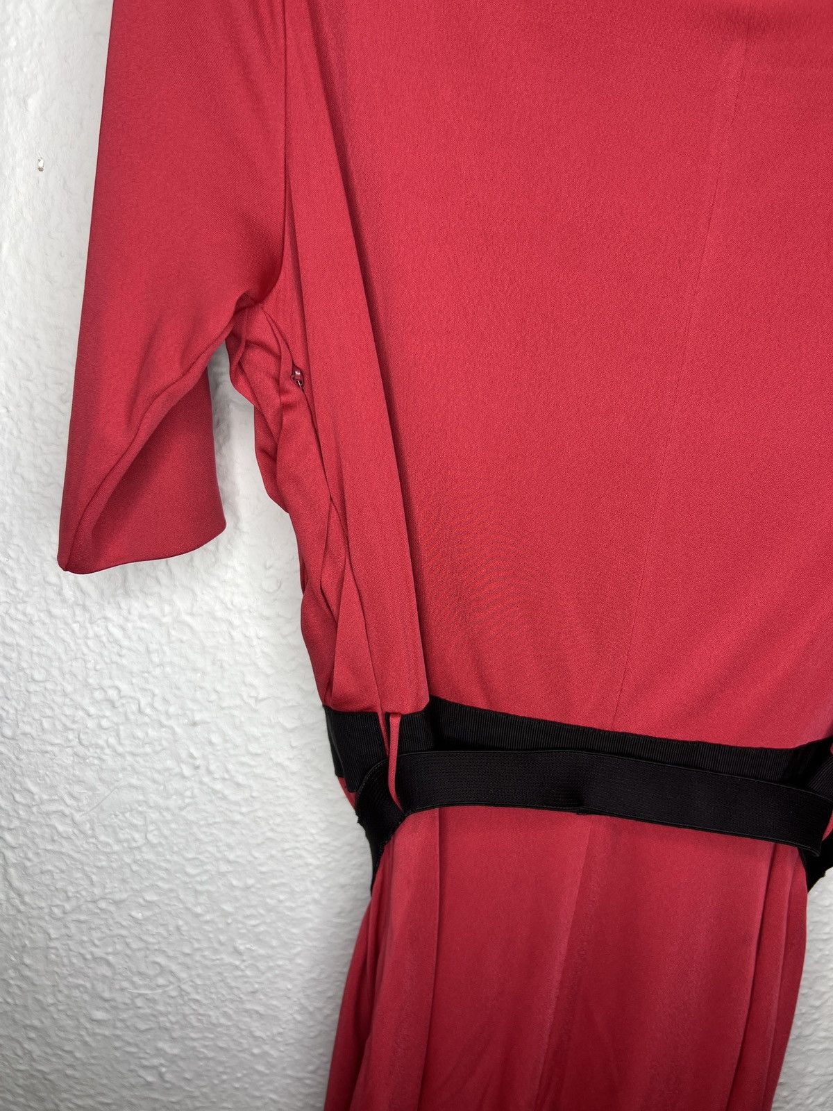 Gucci Pink Mini Dress Belted Pleated Made In Italy