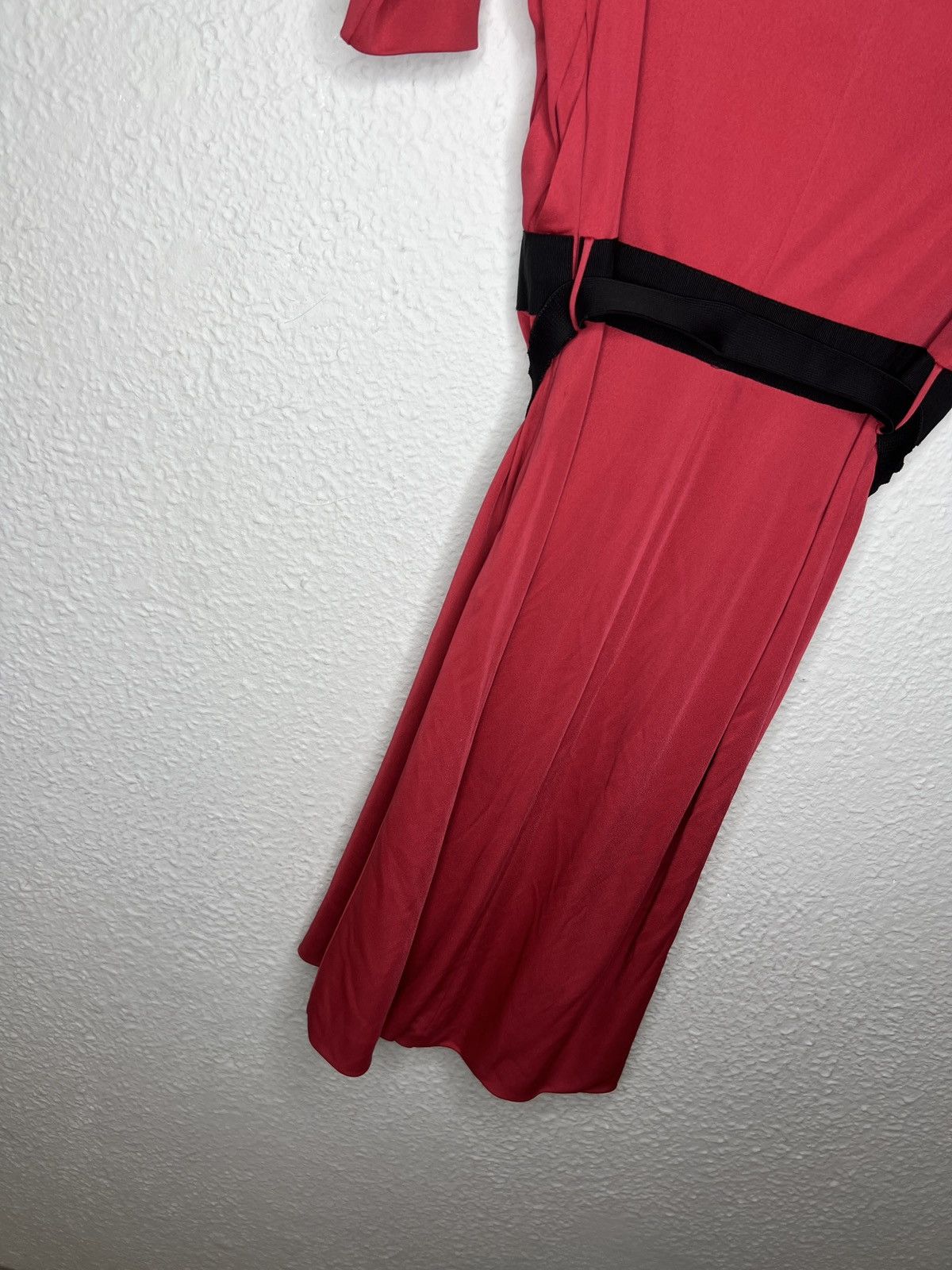 Gucci Pink Mini Dress Belted Pleated Made In Italy