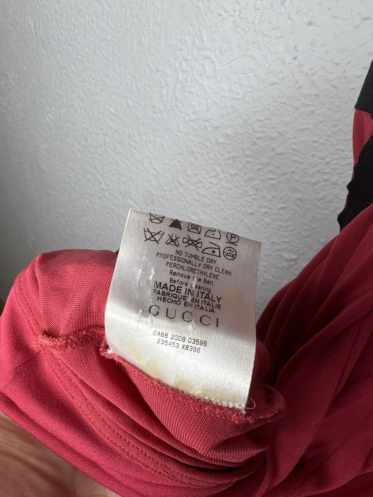 Gucci Pink Mini Dress Belted Pleated Made In Italy