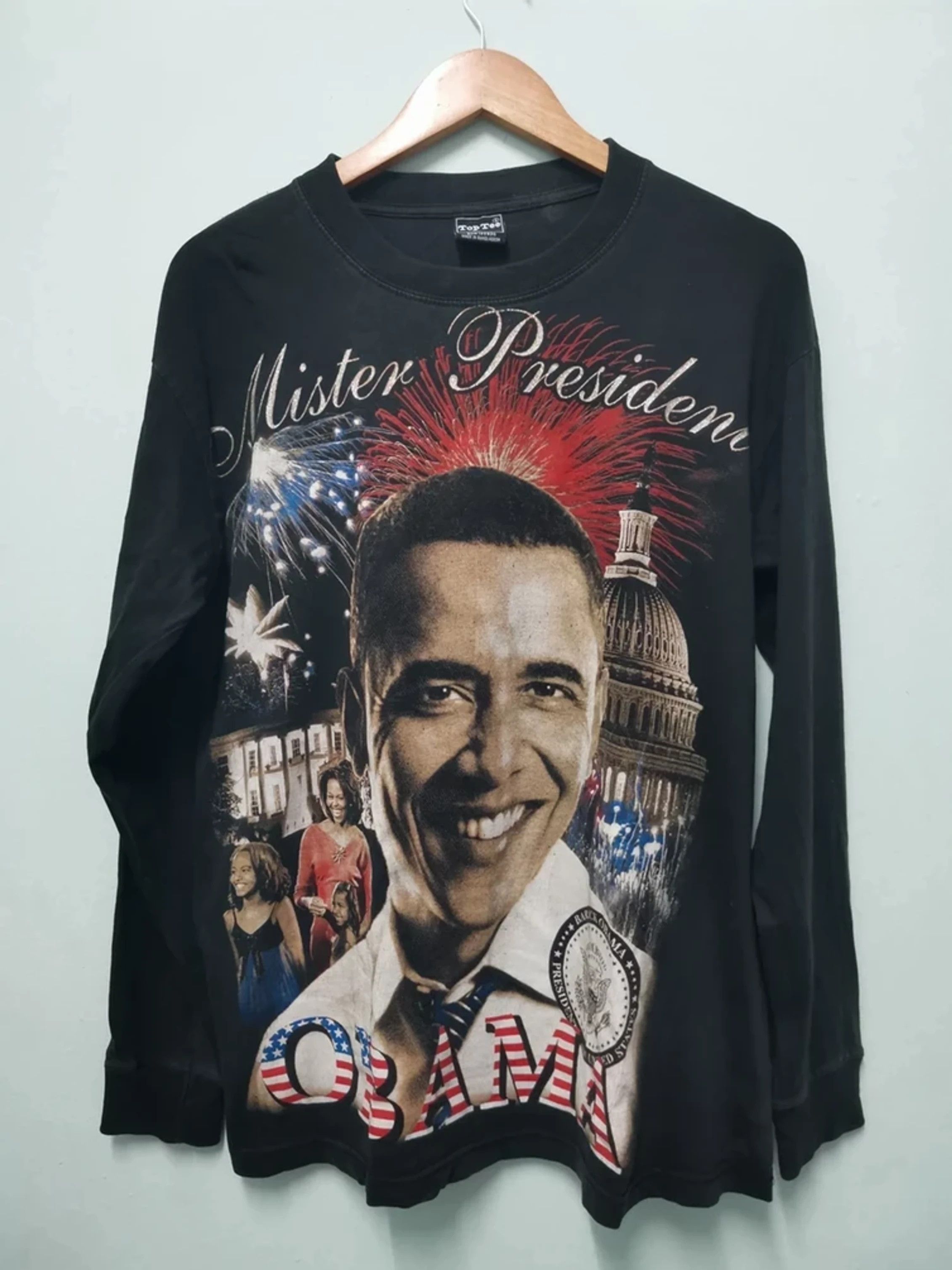 Rap Tees Vintage Barack Obama Mister President Tee Rare Hip Hop Size US L / EU 52-54 / 3 - 2 Thumbnail