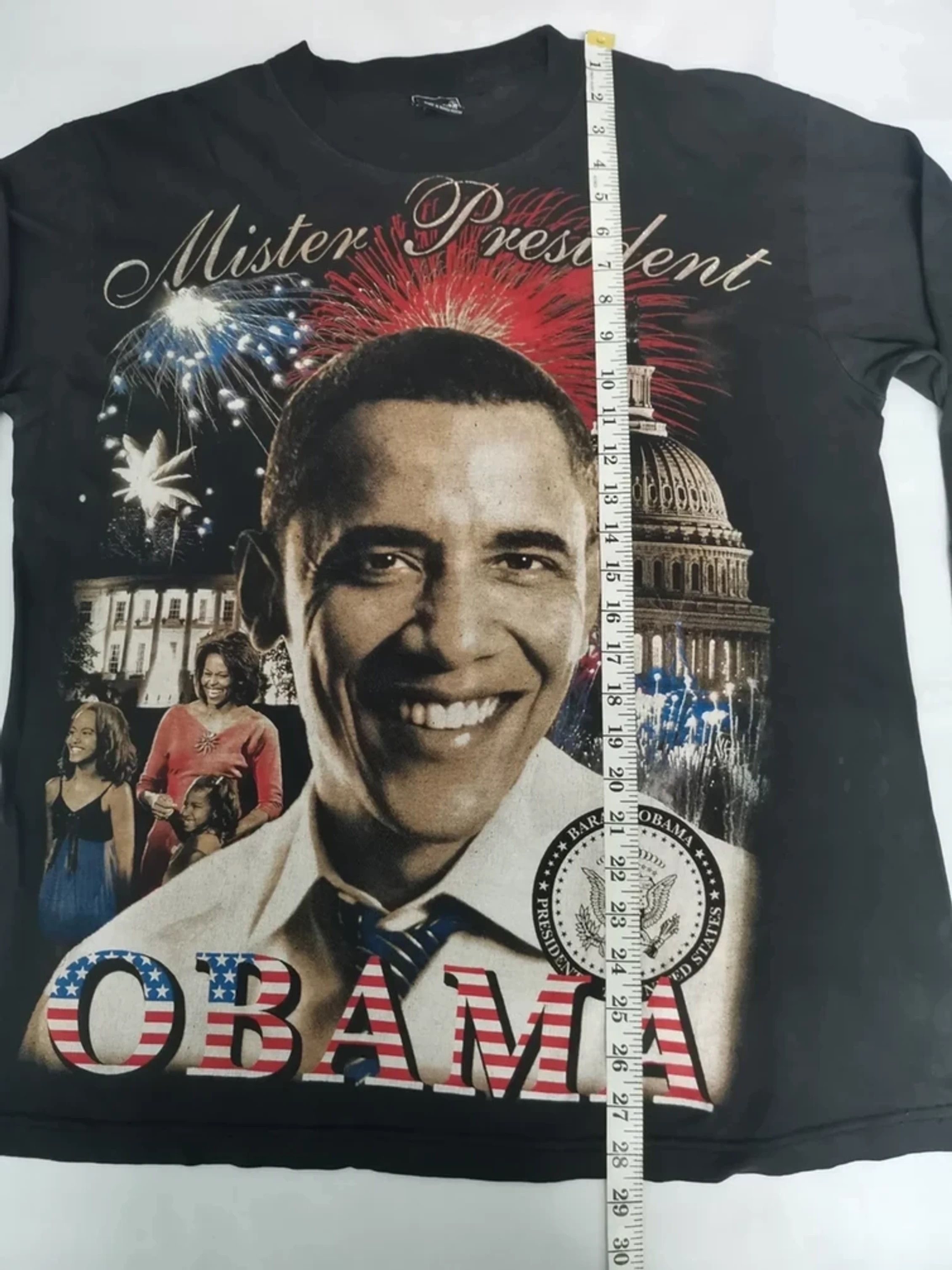 Rap Tees Vintage Barack Obama Mister President Tee Rare Hip Hop Size US L / EU 52-54 / 3 - 6 Thumbnail