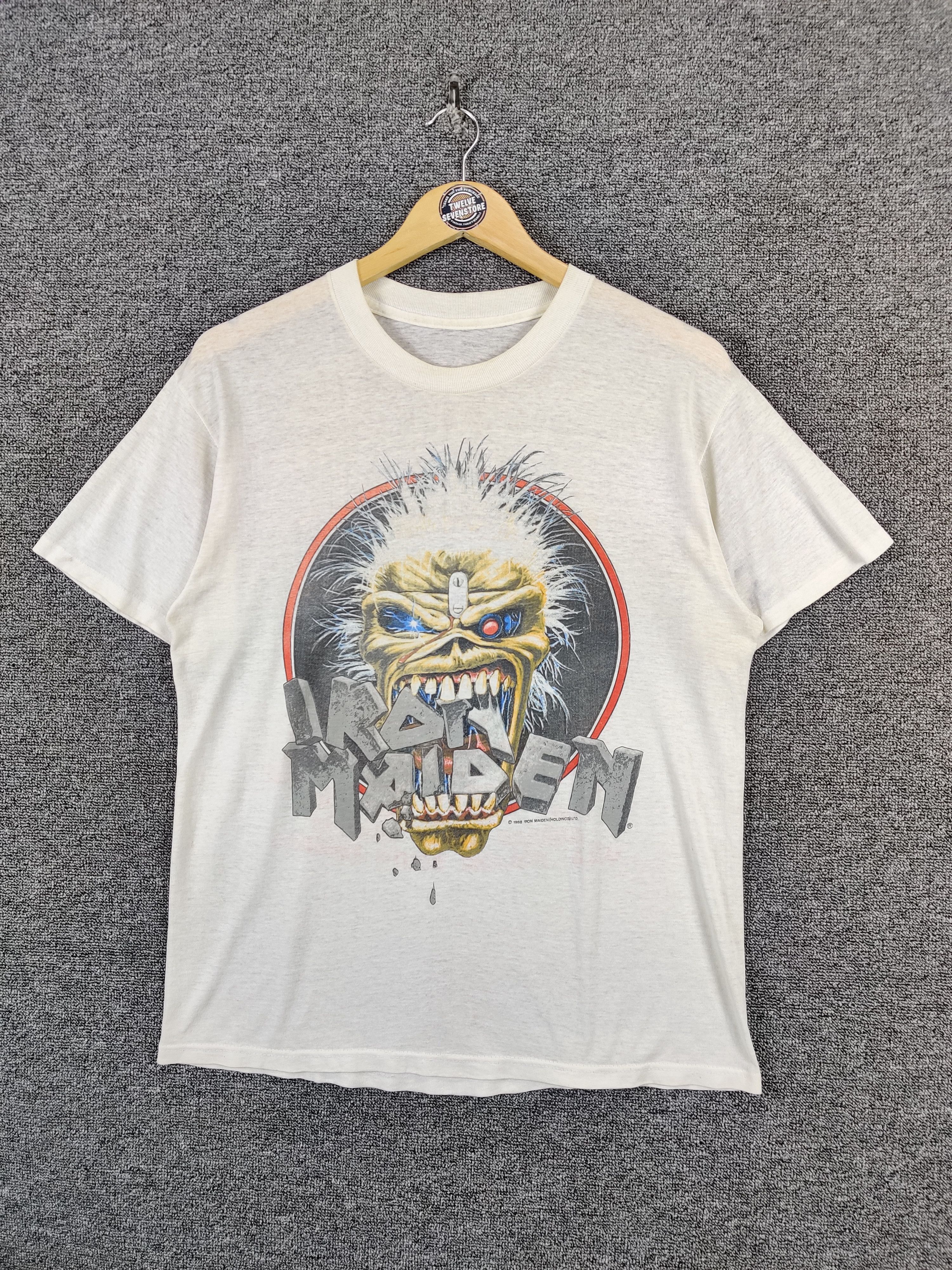 Band Tees Vintage 80's Iron Maiden Seventh Son Band Tee Tshirt Size US M / EU 48-50 / 2 - 2 Thumbnail