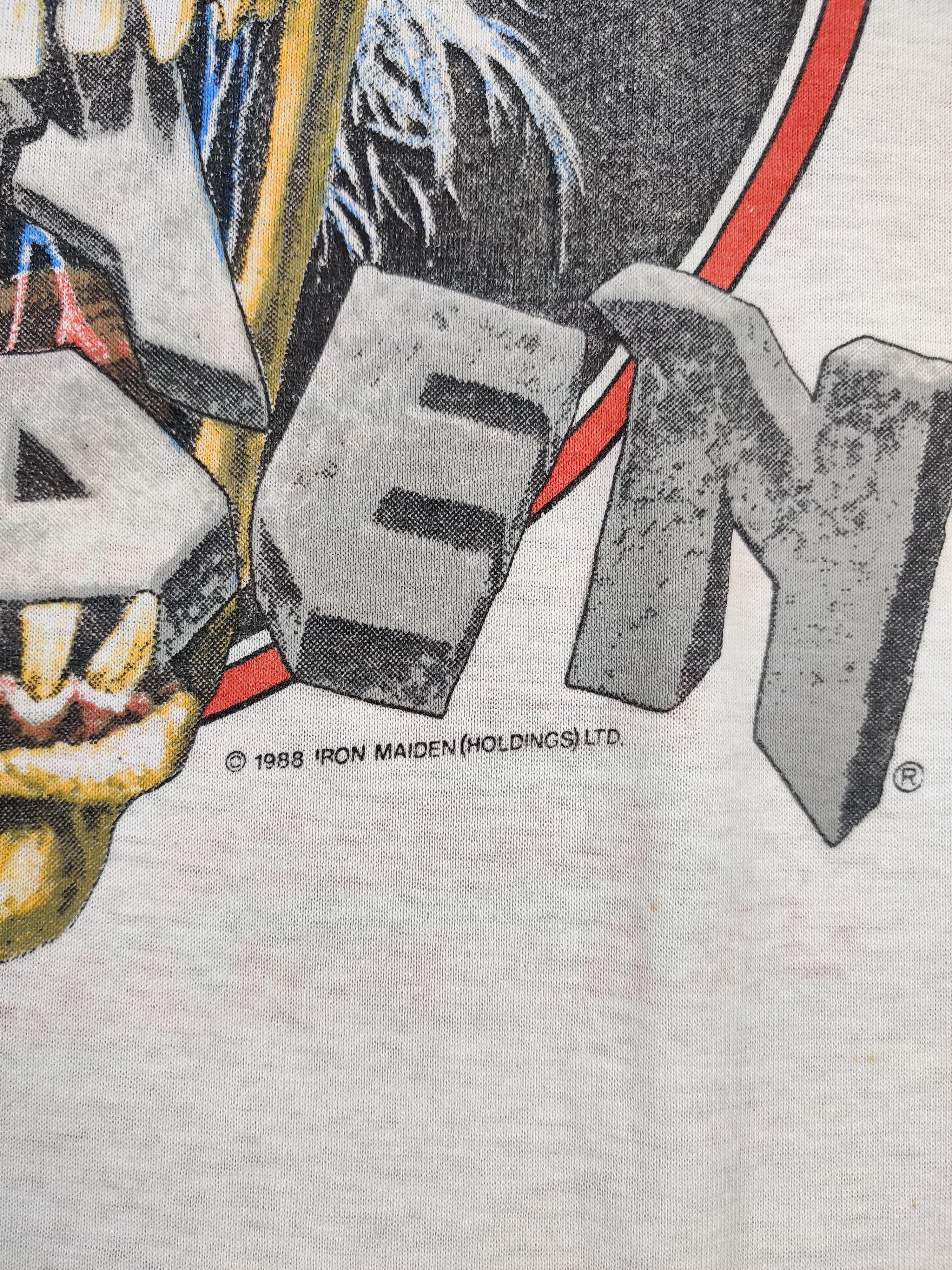 Band Tees Vintage 80's Iron Maiden Seventh Son Band Tee Tshirt Size US M / EU 48-50 / 2 - 5 Thumbnail