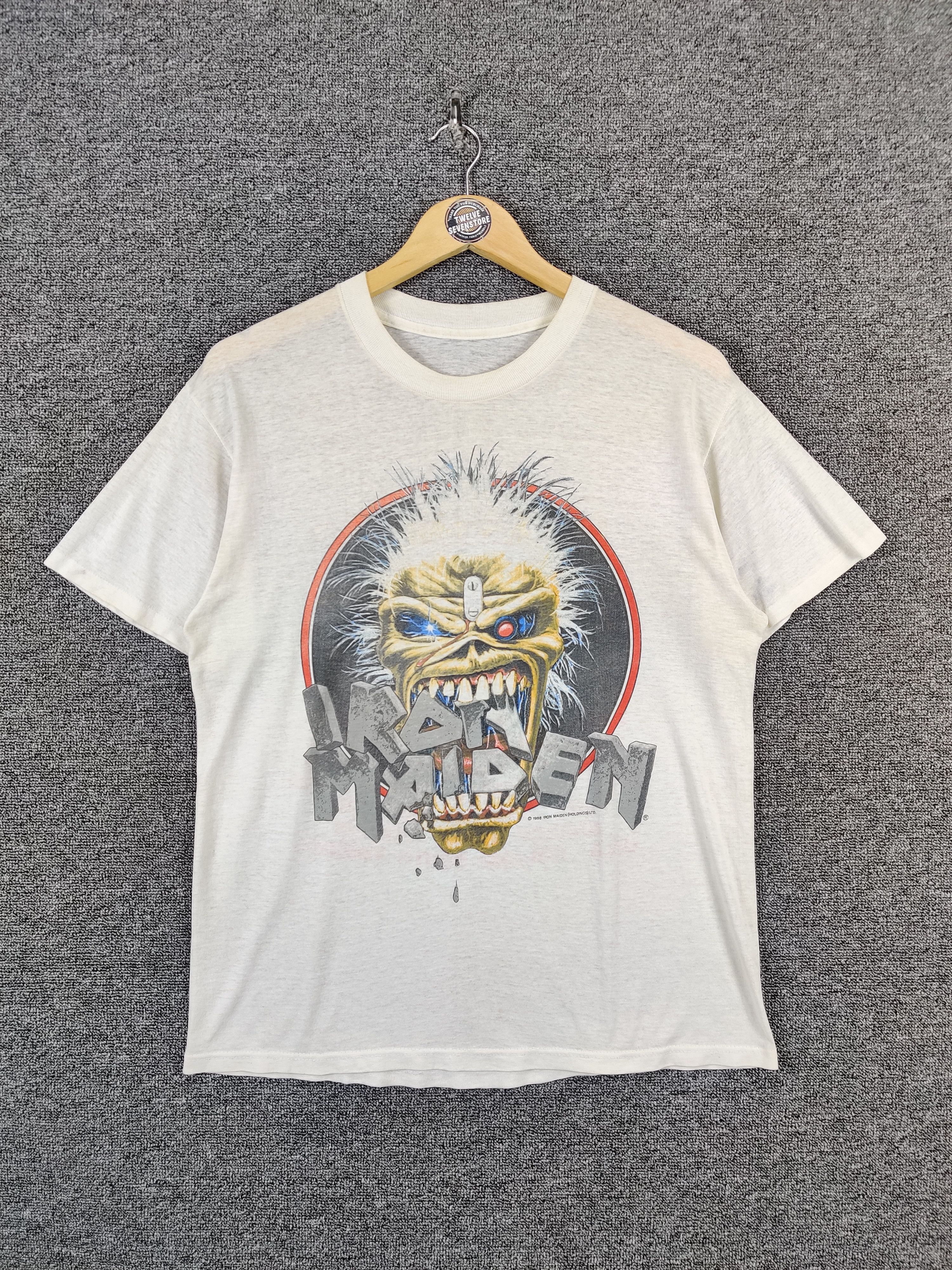 Vintage 80's Iron Maiden Seventh Son Band Tee Tshirt