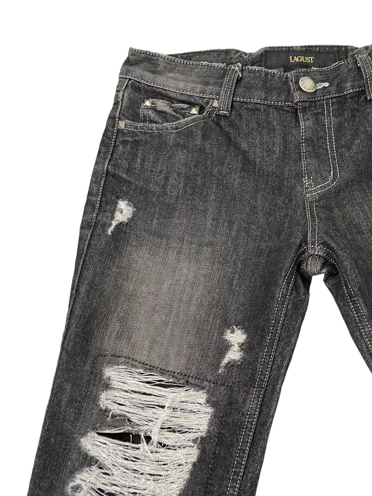Japanese Brand Flare Jeans Slim Lagust Distress Denim Boot Cut 5🟦6 Size US 30 / EU 46 - 8 Thumbnail
