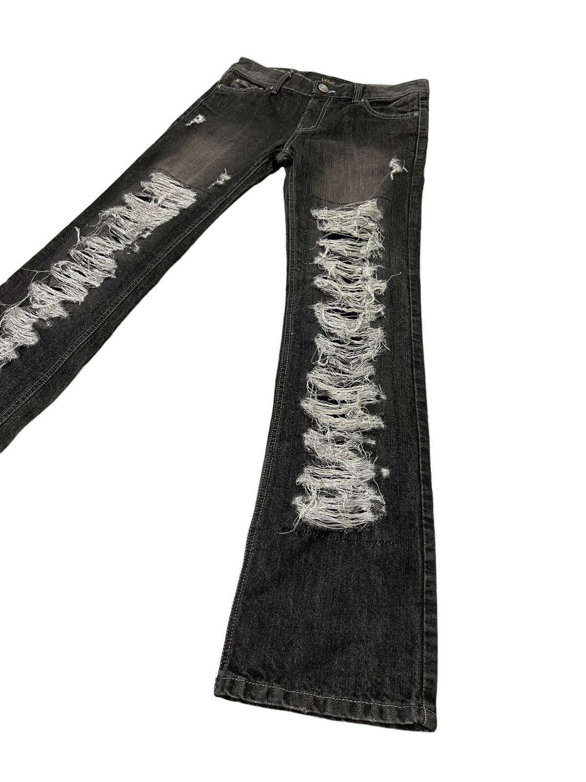 Japanese Brand Flare Jeans Slim Lagust Distress Denim Boot Cut 5🟦6 Size US 30 / EU 46 - 3 Thumbnail
