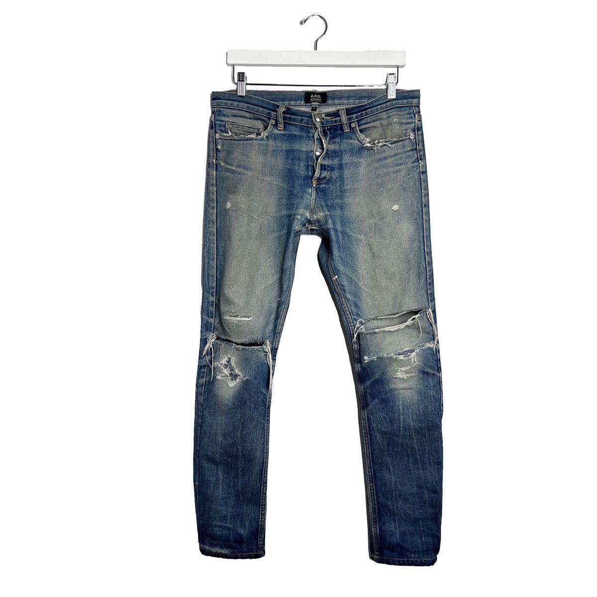 A.P.C. Distressed Butler Denim Jeans Size US 31 - 1 Thumbnail
