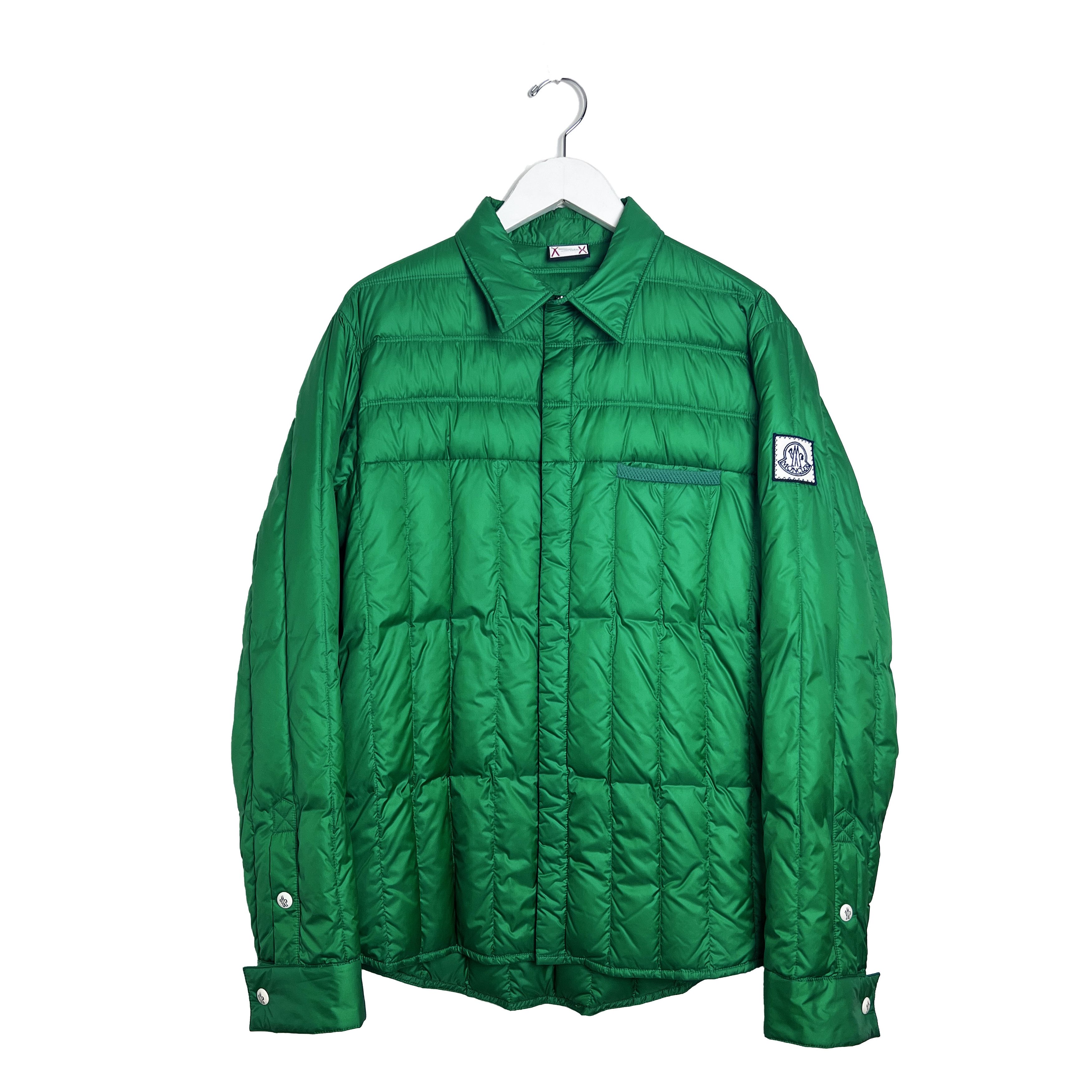 Moncler Gamme Bleu RARE Green Down Overshirt Jacket | Grailed