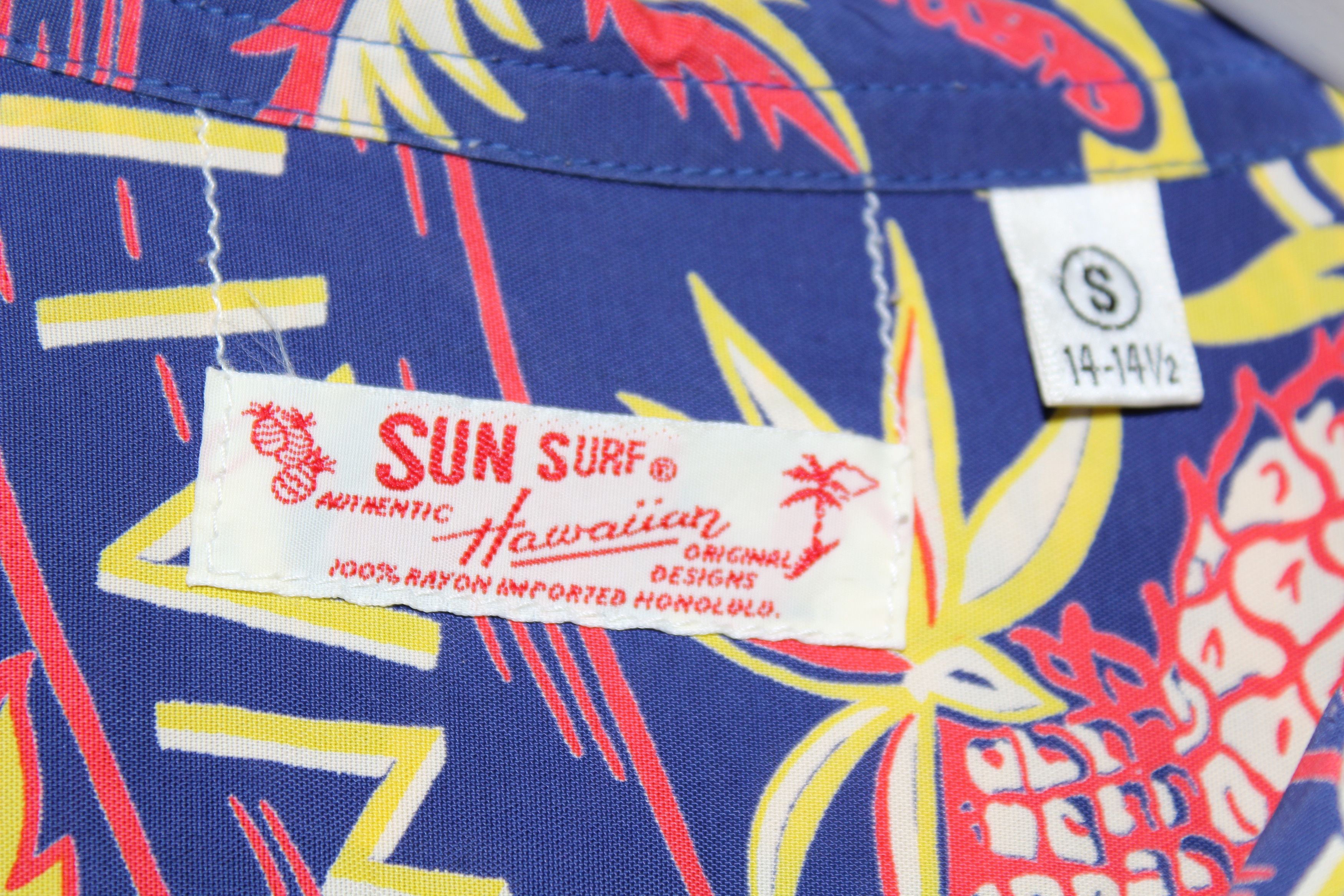Sun Surf Hawaiian Print Rayon Camp Collar Shirt Size US S / EU 44-46 / 1 - 3 Thumbnail
