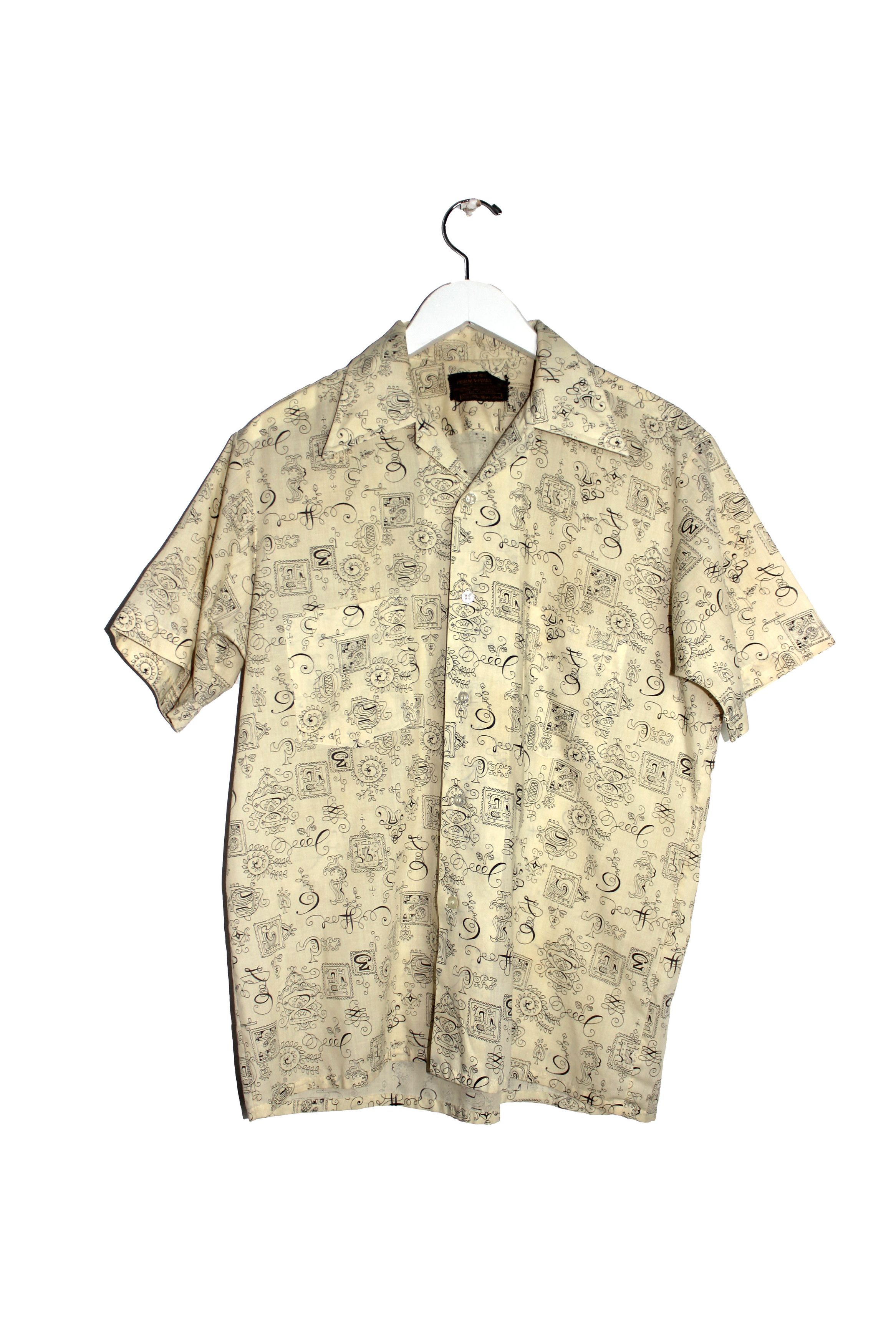 Vintage Printed Camp Collar Shirt Size US M / EU 48-50 / 2 - 1 Thumbnail