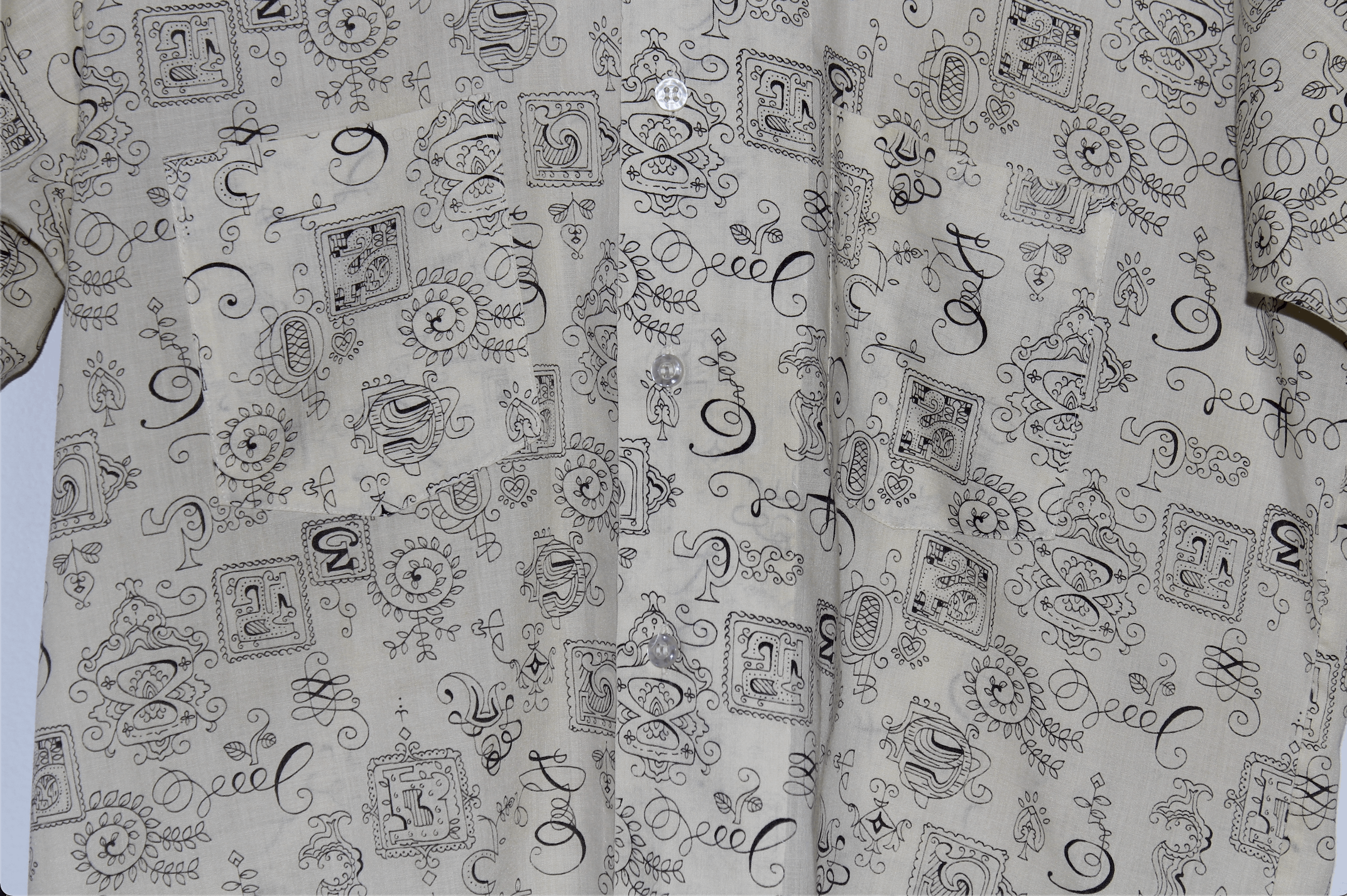 Vintage Printed Camp Collar Shirt Size US M / EU 48-50 / 2 - 3 Thumbnail