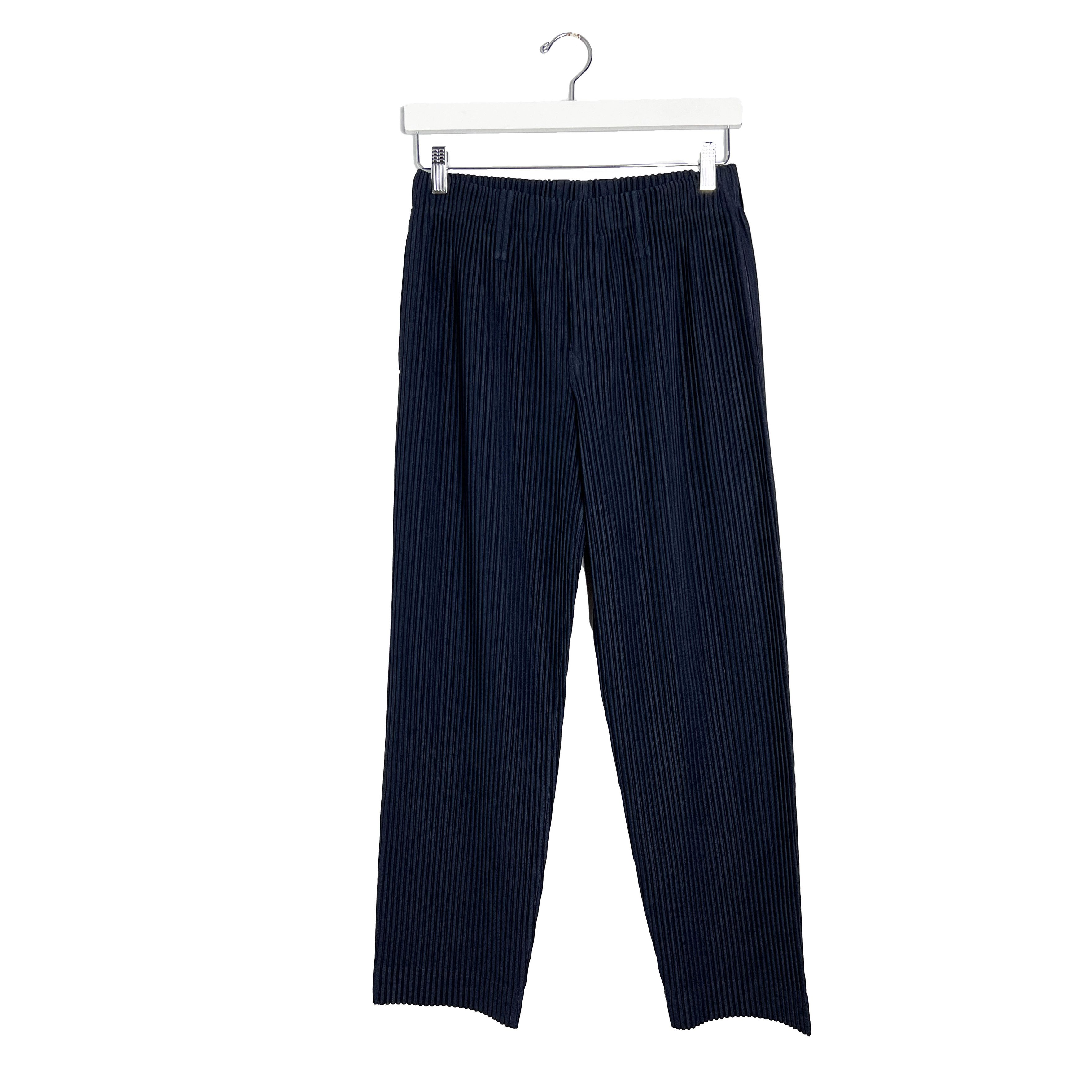 Issey Miyake Homme Plisse Technical-Pleated Jersey Trousers Size US 32 / EU 48 - 1 Thumbnail