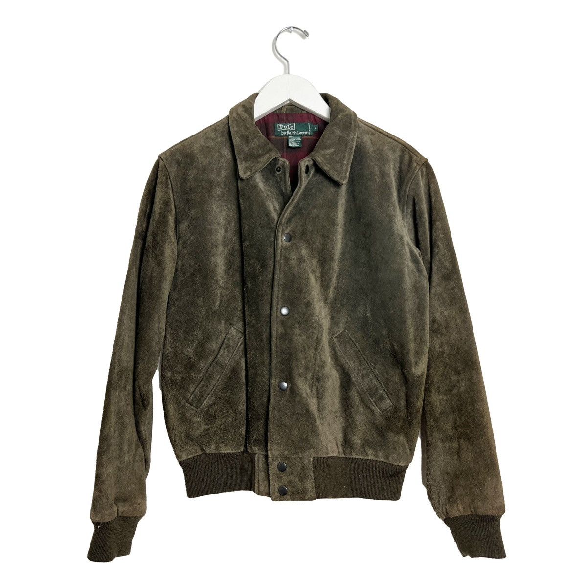 Polo Ralph Lauren × Vintage Brown Suede Leather Bomber Jacket Size L / US 10 / IT 46 - 1 Thumbnail
