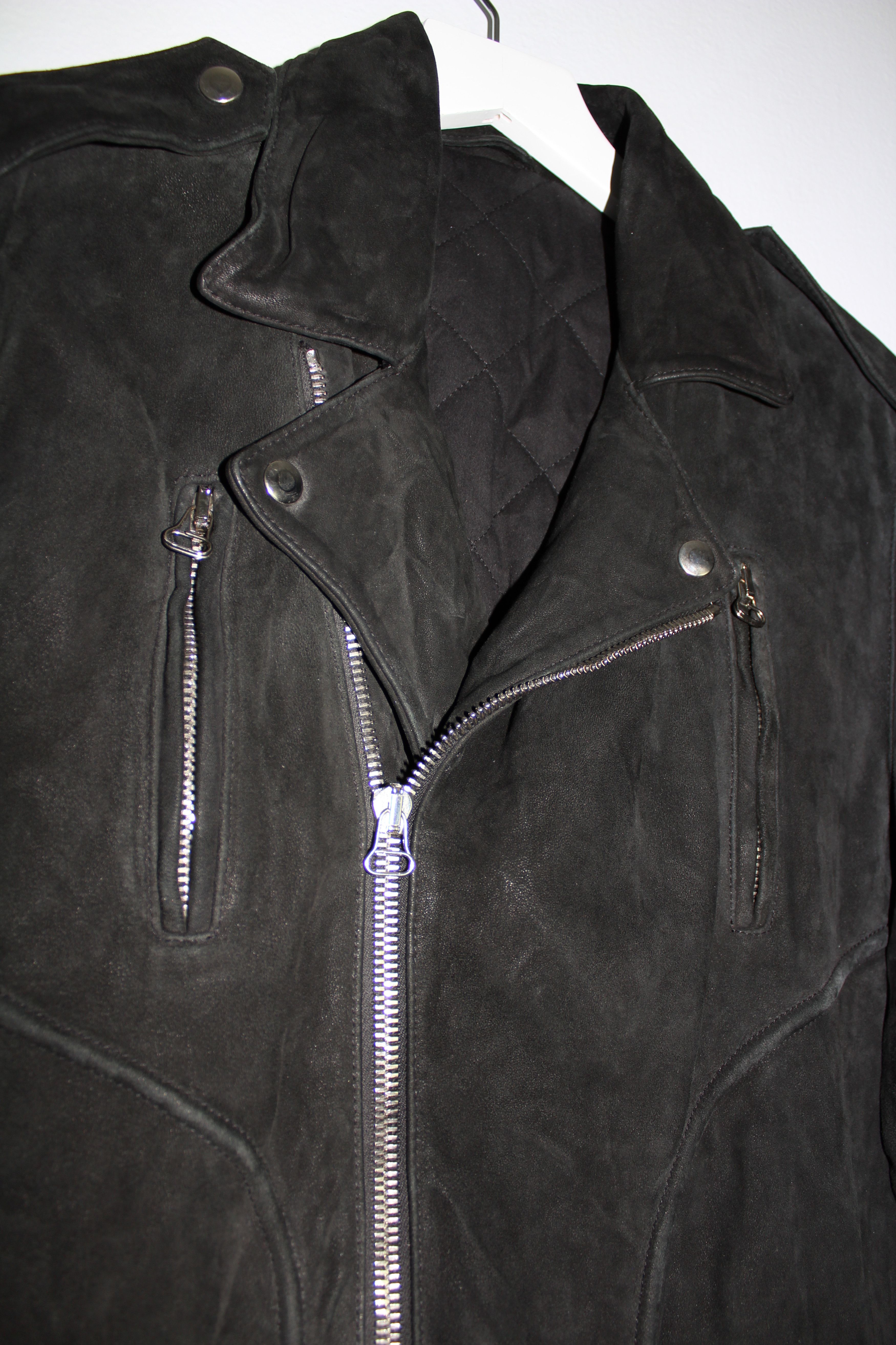 Balmain Christophe Decarnin Era Suede Leather Moto Biker Jacket Size US M / EU 48-50 / 2 - 4 Thumbnail