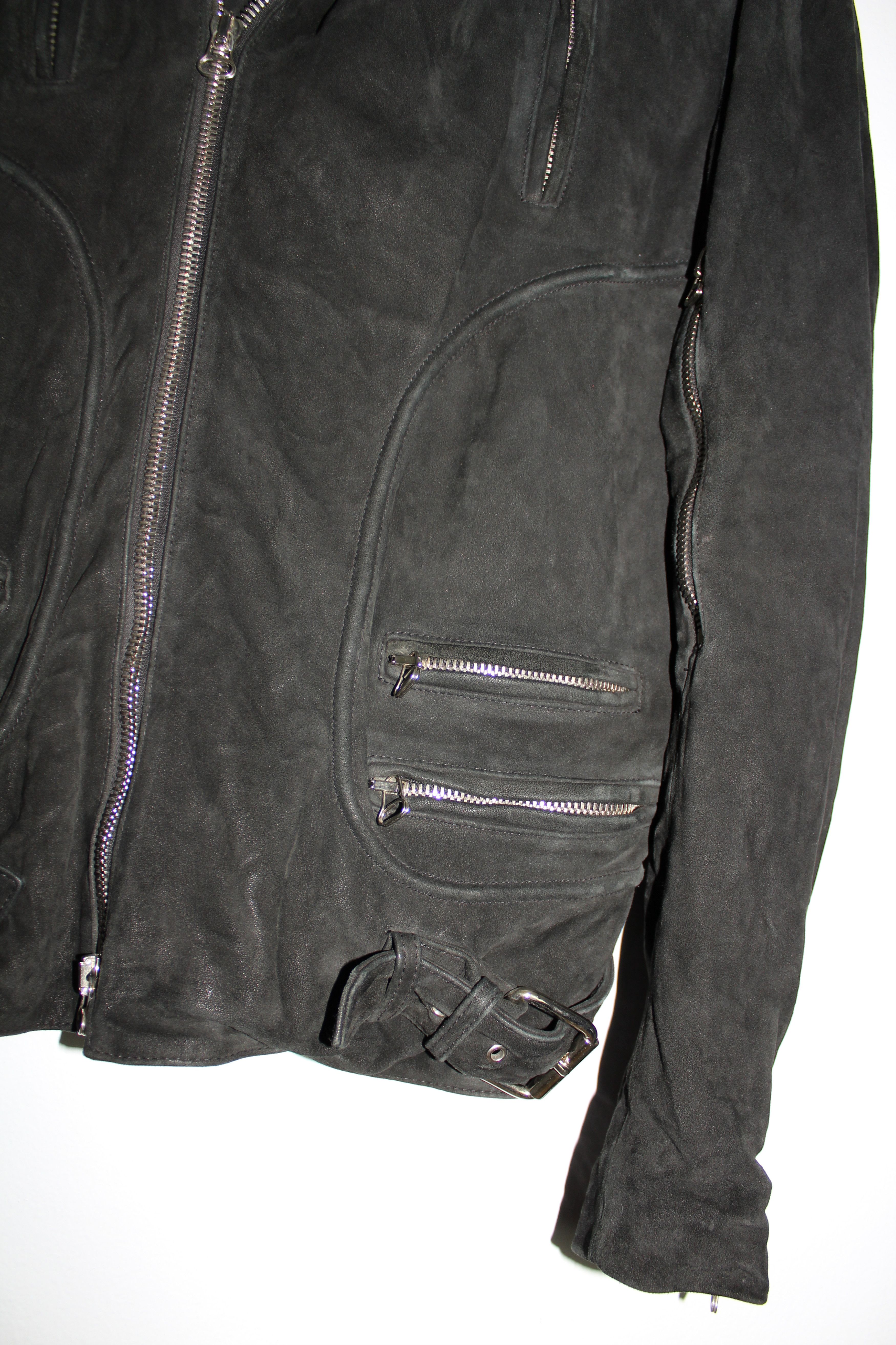 Balmain Christophe Decarnin Era Suede Leather Moto Biker Jacket Size US M / EU 48-50 / 2 - 3 Thumbnail