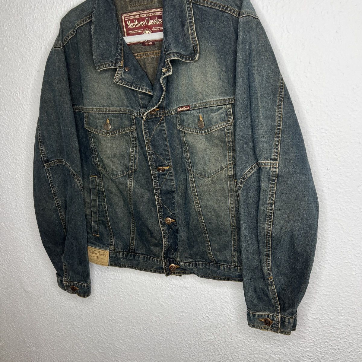Marlboro Marlboro Classic Vintage Denim Jeans Jacket Made In USA Size US XL / EU 56 / 4 - 3 Thumbnail