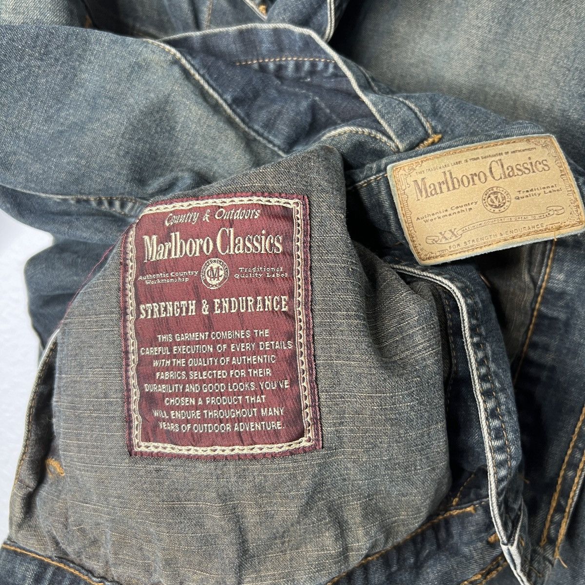 Marlboro Marlboro Classic Vintage Denim Jeans Jacket Made In USA Size US XL / EU 56 / 4 - 7 Thumbnail