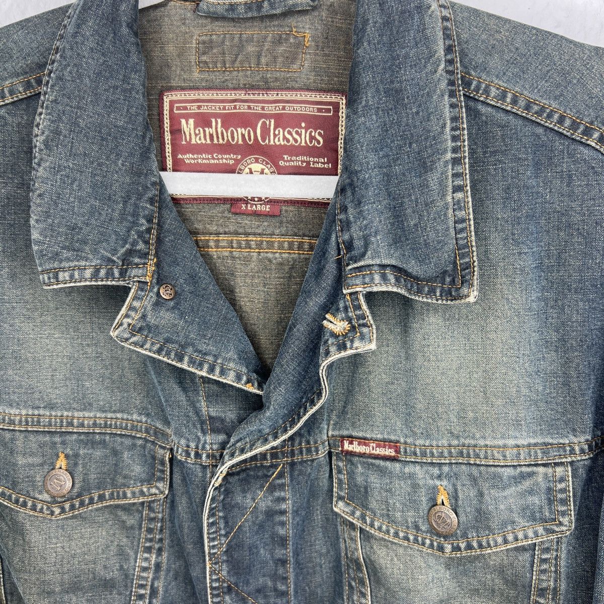 Marlboro Marlboro Classic Vintage Denim Jeans Jacket Made In USA Size US XL / EU 56 / 4 - 5 Thumbnail