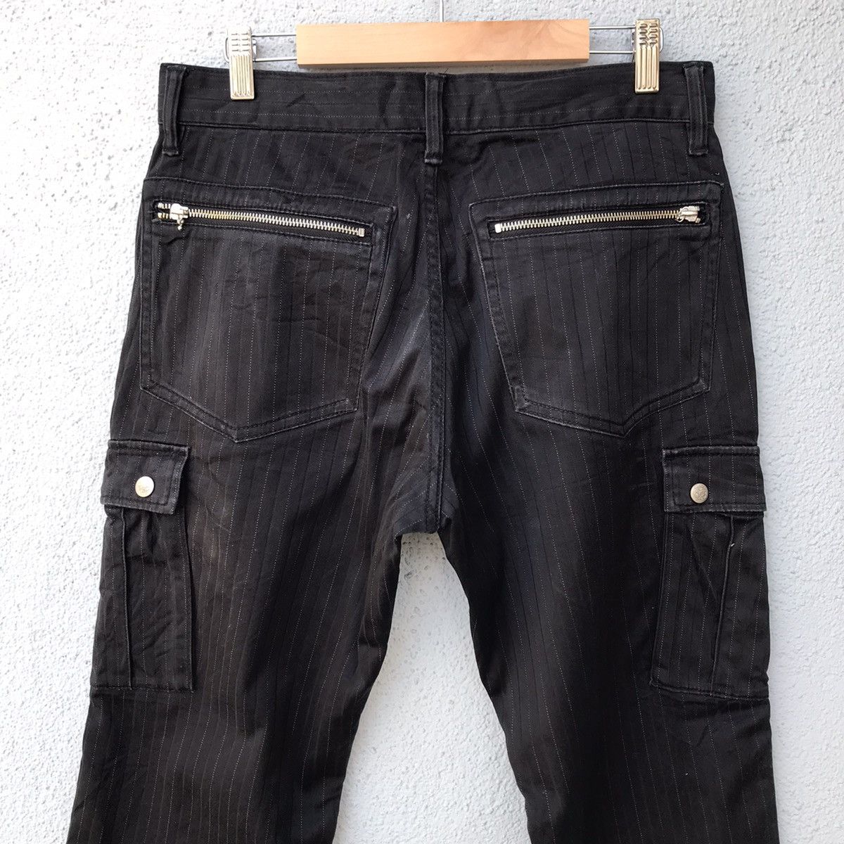 Japanese Brand Louis Chavlon Stripe Line Trousers Cargo Pants Size US 32 / EU 48 - 13 Thumbnail