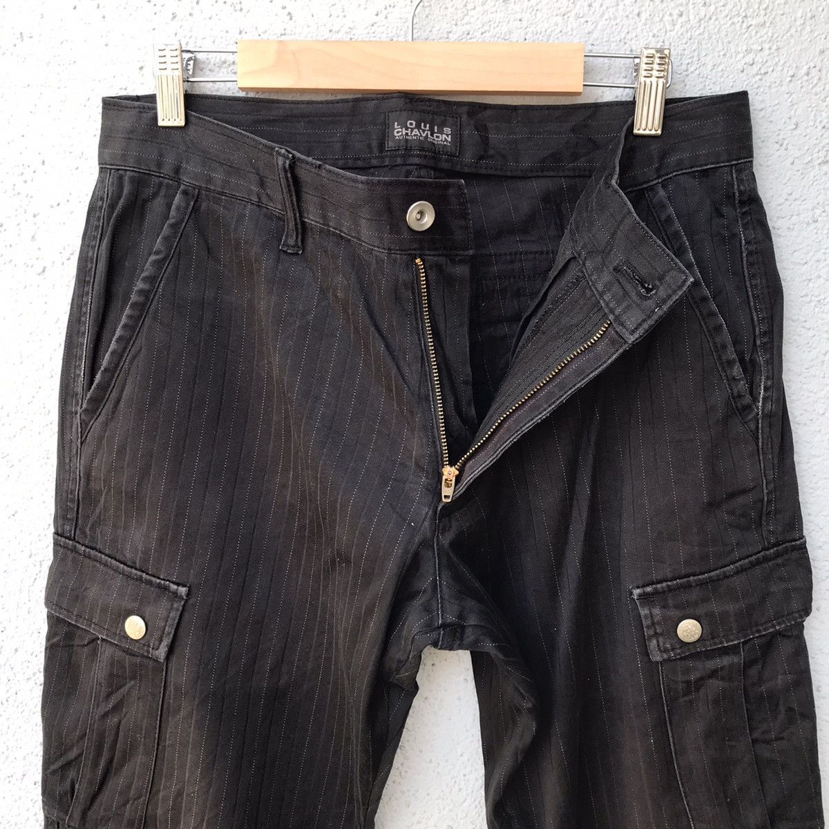 Japanese Brand Louis Chavlon Stripe Line Trousers Cargo Pants Size US 32 / EU 48 - 9 Thumbnail