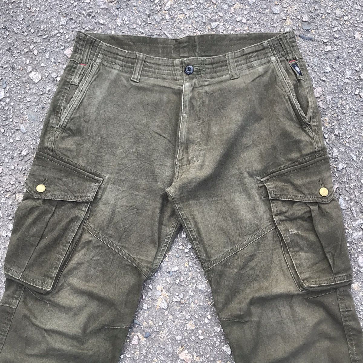 VINTAGE GERIDE FADED TACTICAL CARGO PANTS Casual Pants