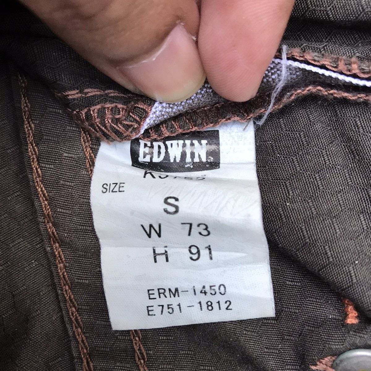Japanese Brand Vintage Edwin 505 Khaki 3D Front Pocket Tactical Cargo Pants Size US 30 / EU 46 - 14 Thumbnail