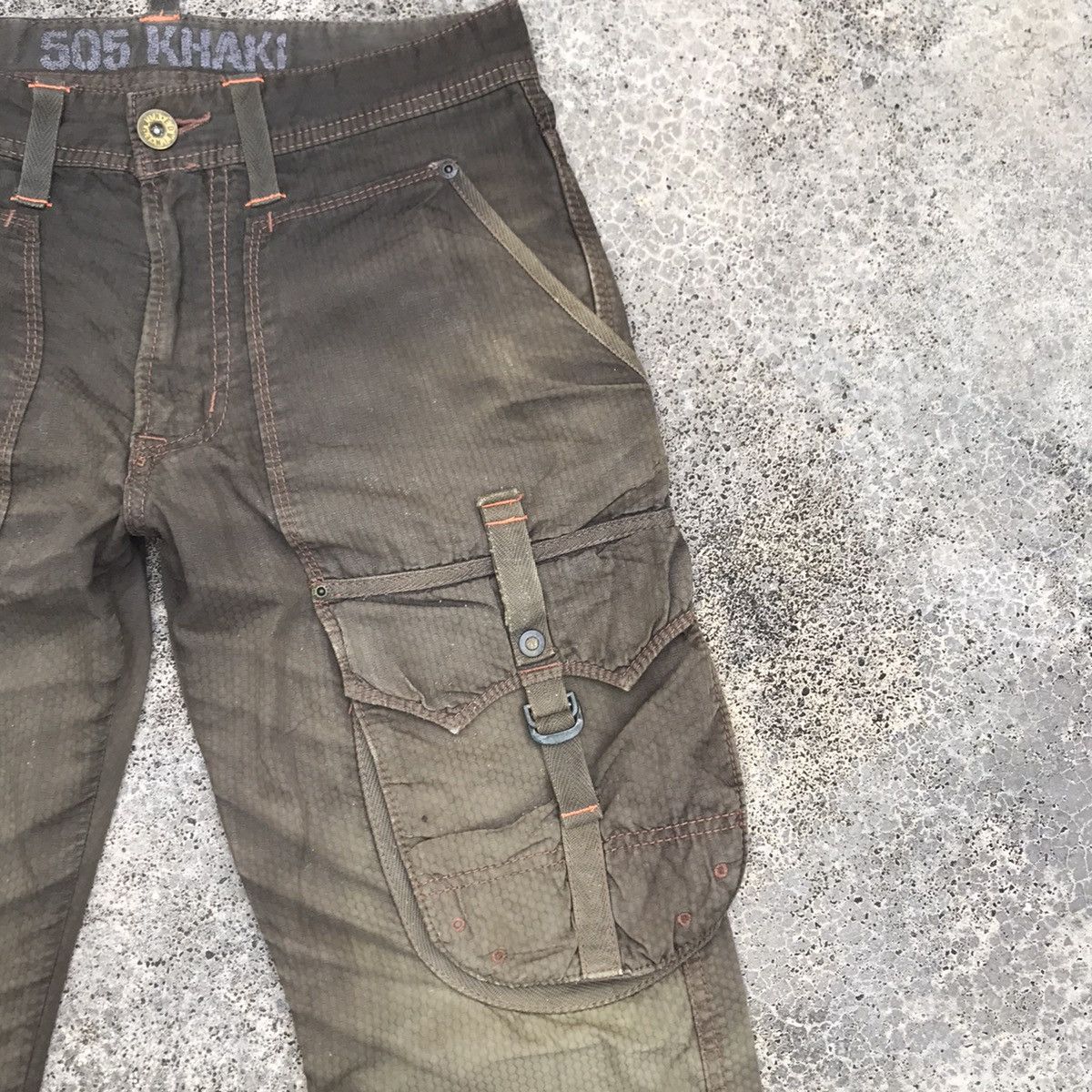 Japanese Brand Vintage Edwin 505 Khaki 3D Front Pocket Tactical Cargo Pants Size US 30 / EU 46 - 5 Thumbnail