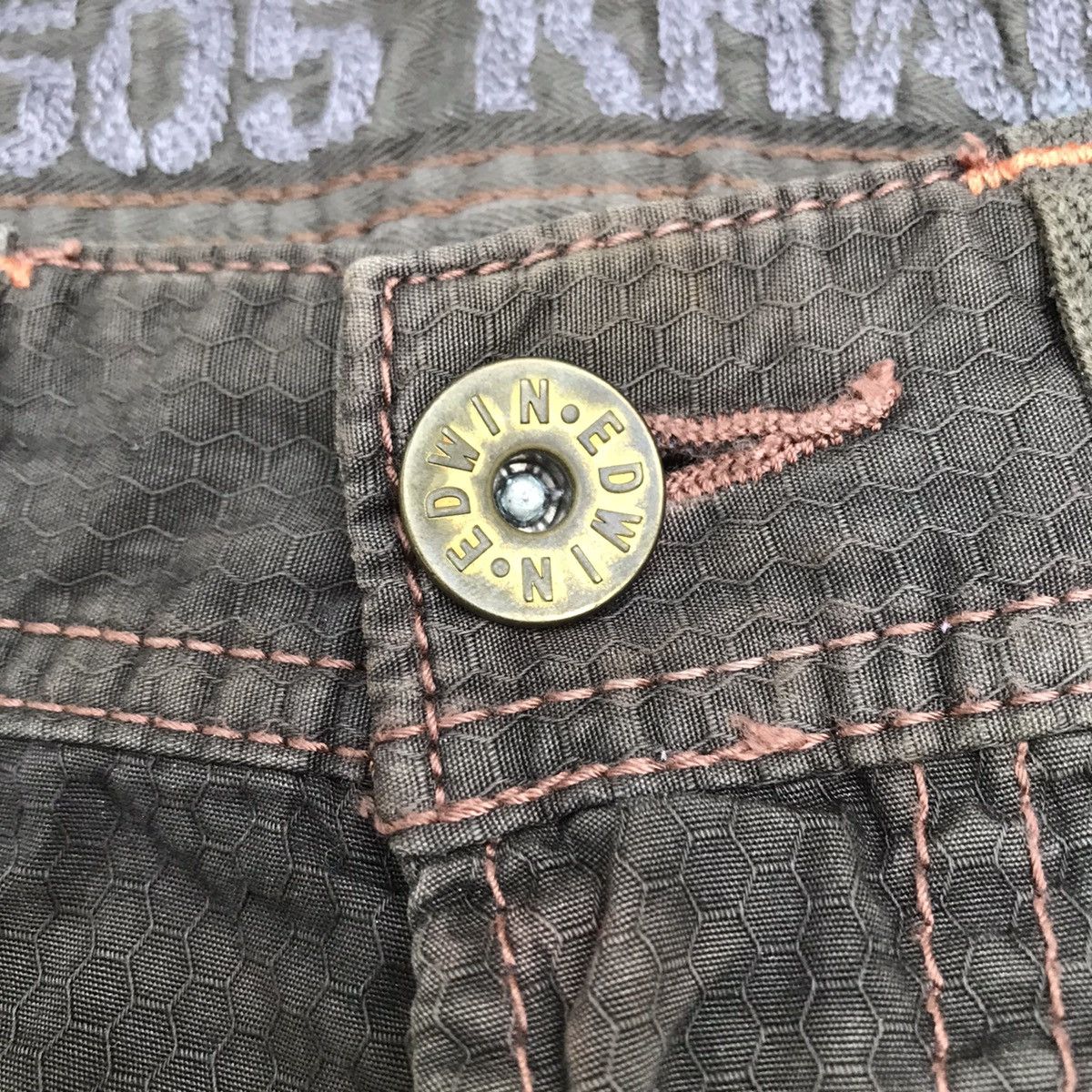 Japanese Brand Vintage Edwin 505 Khaki 3D Front Pocket Tactical Cargo Pants Size US 30 / EU 46 - 11 Thumbnail