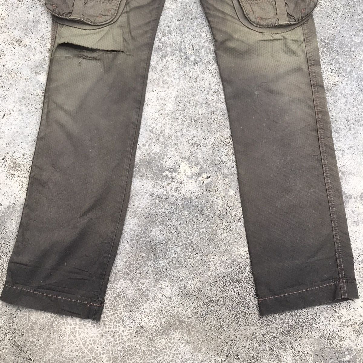 Japanese Brand Vintage Edwin 505 Khaki 3D Front Pocket Tactical Cargo Pants Size US 30 / EU 46 - 3 Thumbnail