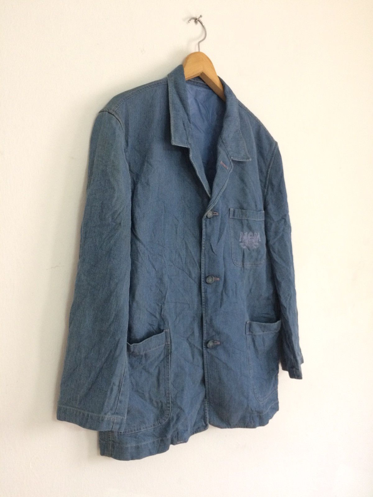 Indigo × MCM × Vintage 🔥🔥Vintage MCM Embroidery Logo Blazer Jacket Size US M / EU 48-50 / 2 - 4 Thumbnail