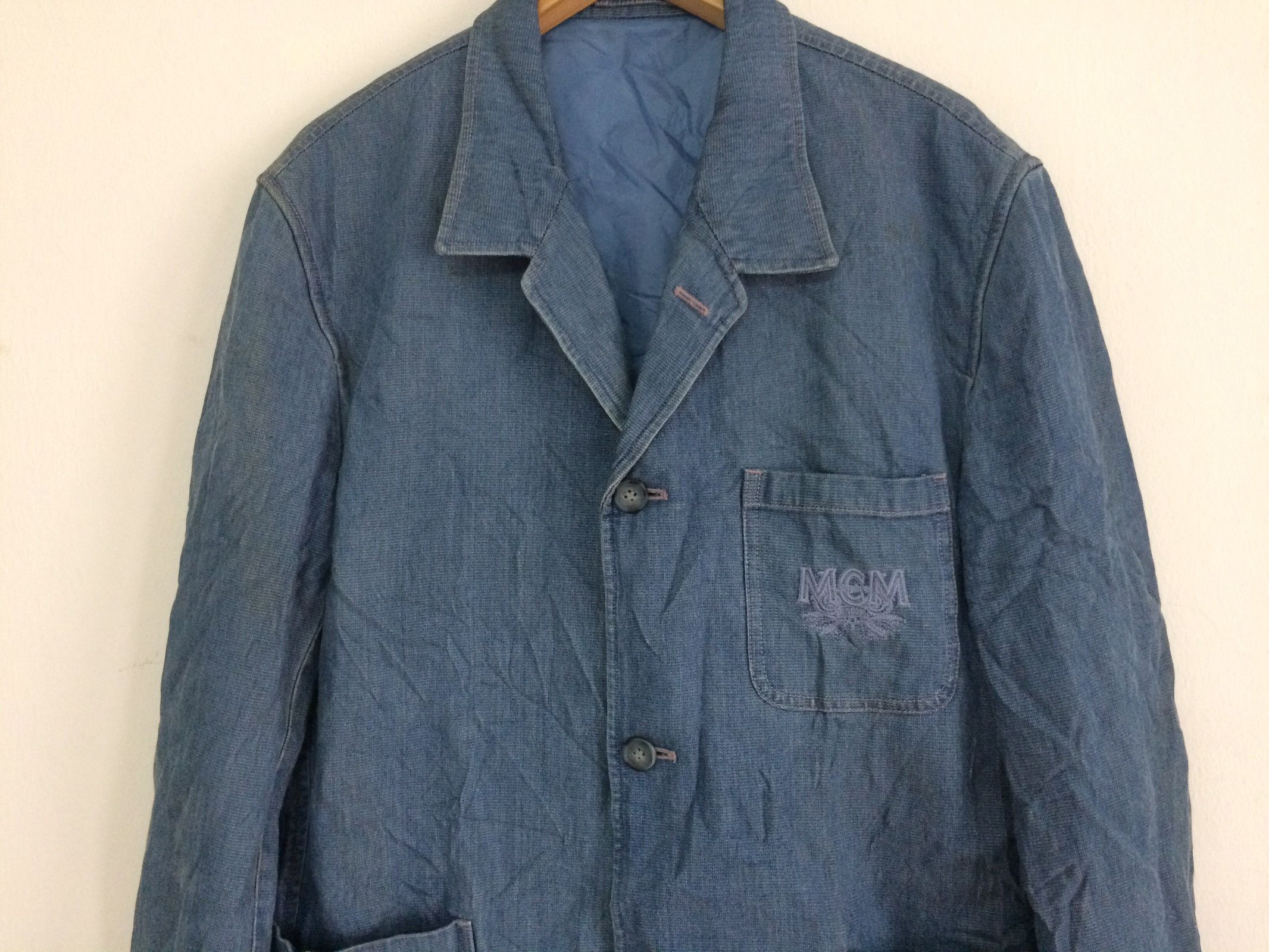 Indigo × MCM × Vintage 🔥🔥Vintage MCM Embroidery Logo Blazer Jacket Size US M / EU 48-50 / 2 - 3 Thumbnail