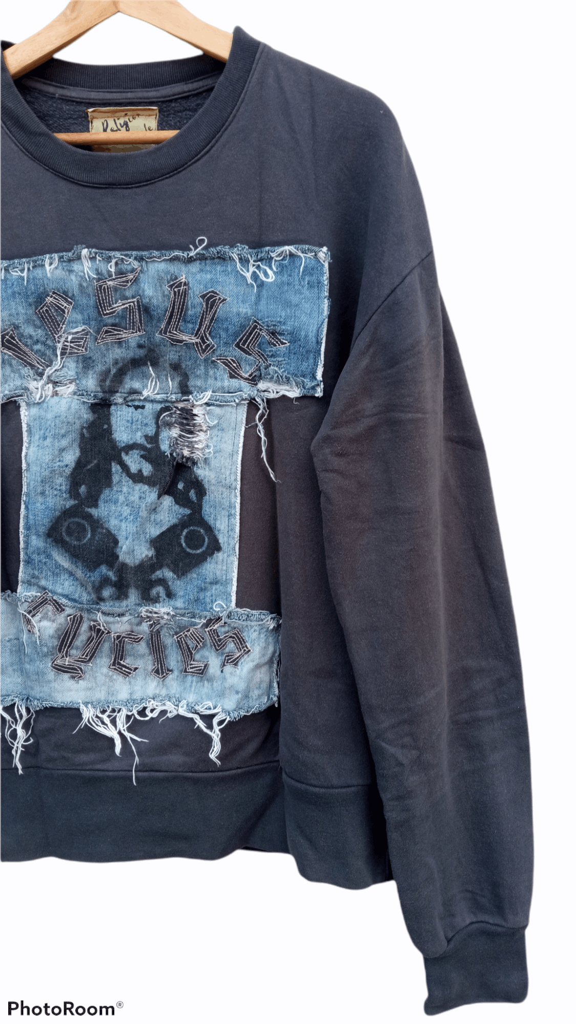 Japanese Brand × Vintage 🔥🔥Religion Cycle Jesus Christ Patchwork Sweatshirt Size US L / EU 52-54 / 3 - 4 Thumbnail