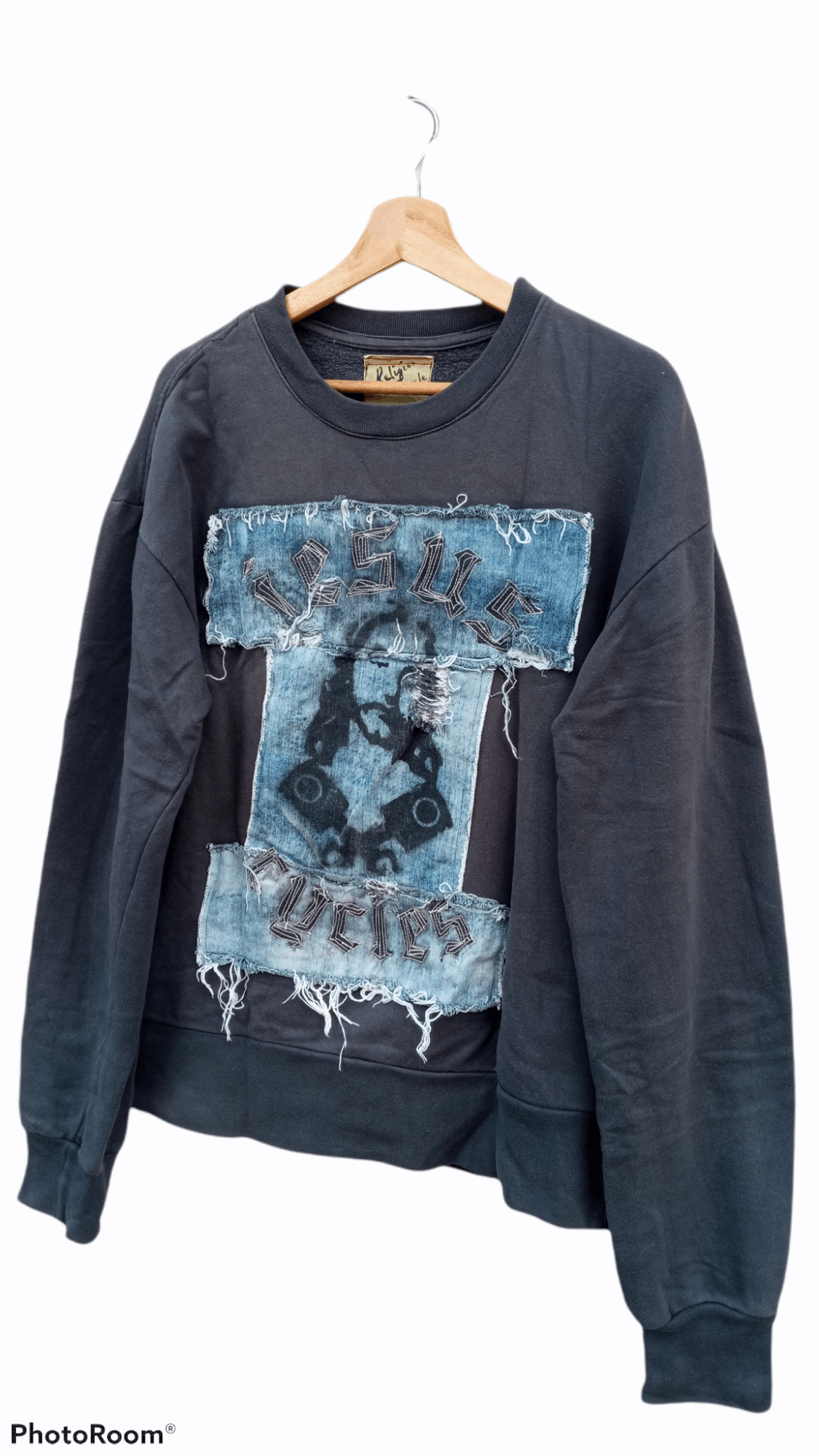 Japanese Brand × Vintage 🔥🔥Religion Cycle Jesus Christ Patchwork Sweatshirt Size US L / EU 52-54 / 3 - 3 Thumbnail