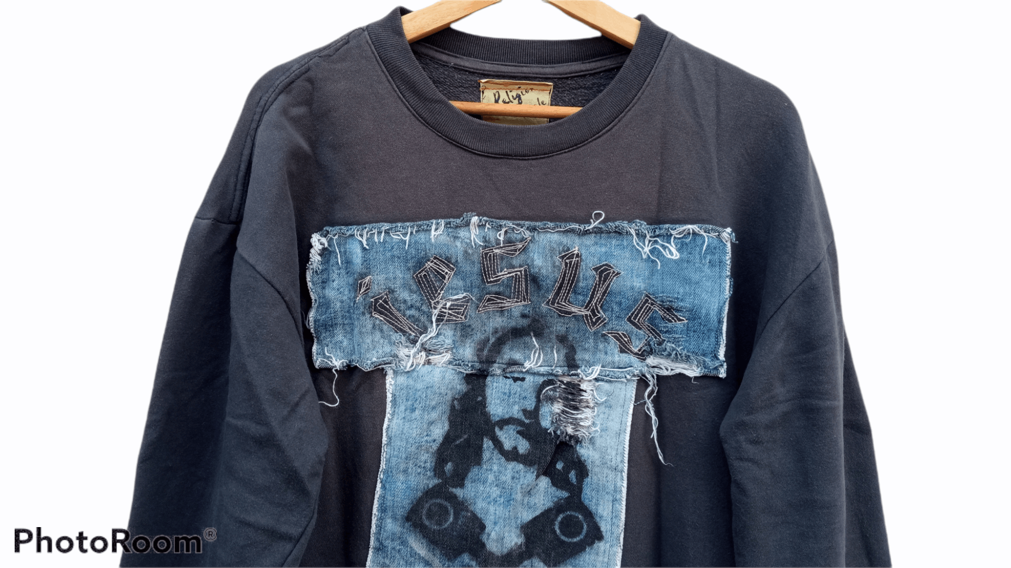 Japanese Brand × Vintage 🔥🔥Religion Cycle Jesus Christ Patchwork Sweatshirt Size US L / EU 52-54 / 3 - 10 Thumbnail