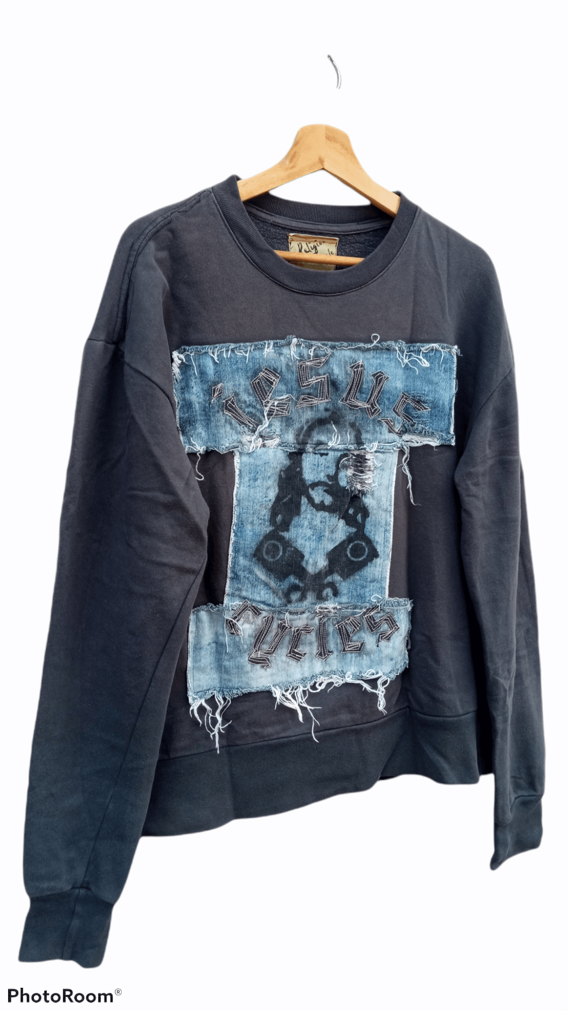 Japanese Brand × Vintage 🔥🔥Religion Cycle Jesus Christ Patchwork Sweatshirt Size US L / EU 52-54 / 3 - 2 Thumbnail
