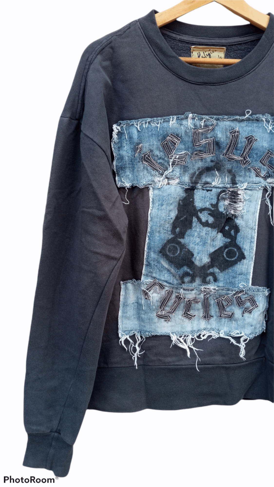 Japanese Brand × Vintage 🔥🔥Religion Cycle Jesus Christ Patchwork Sweatshirt Size US L / EU 52-54 / 3 - 5 Thumbnail