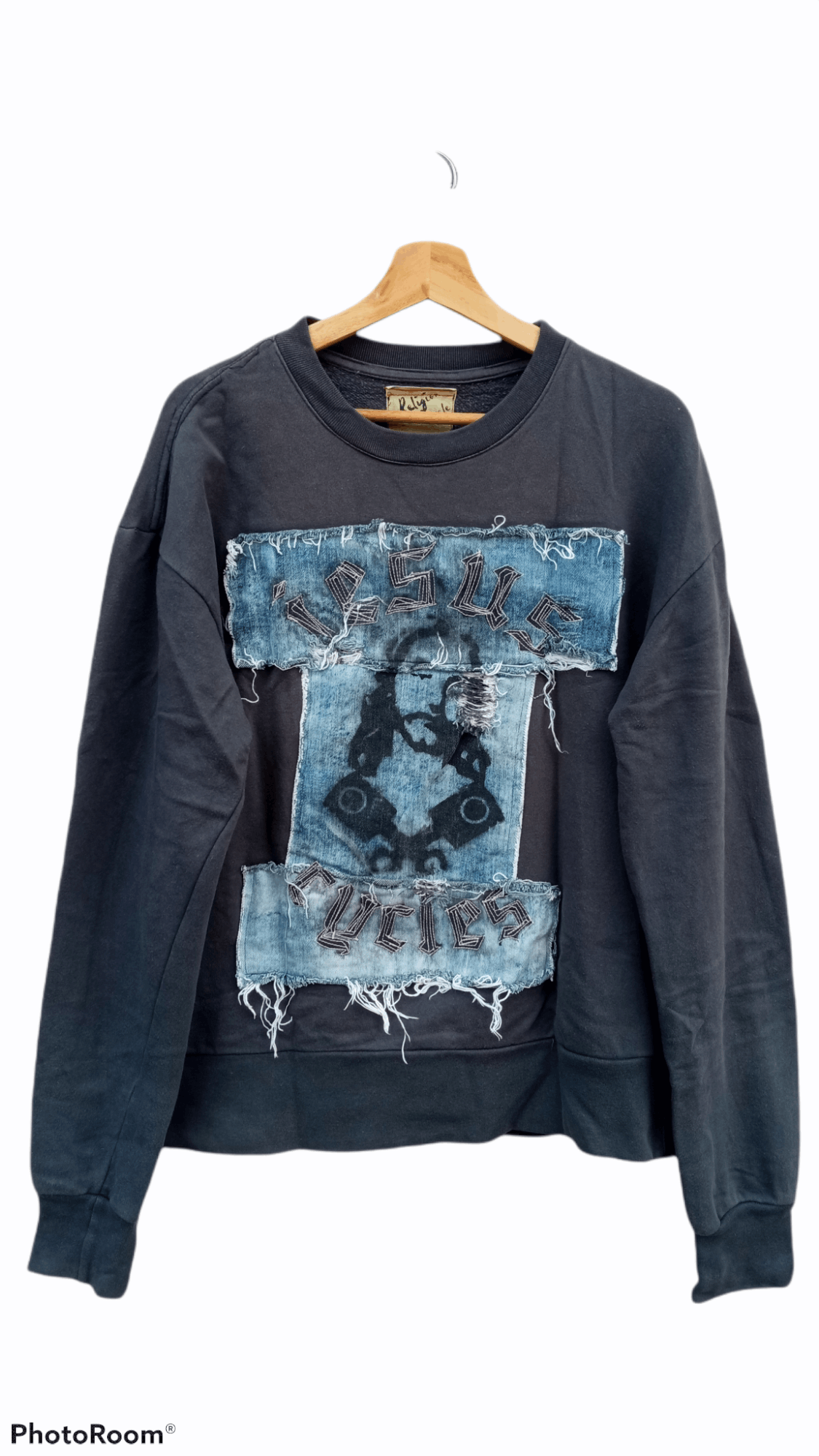 Japanese Brand × Vintage 🔥🔥Religion Cycle Jesus Christ Patchwork Sweatshirt Size US L / EU 52-54 / 3 - 1 Thumbnail