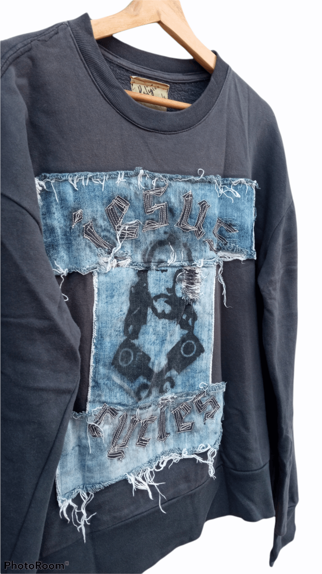Japanese Brand × Vintage 🔥🔥Religion Cycle Jesus Christ Patchwork Sweatshirt Size US L / EU 52-54 / 3 - 18 Thumbnail