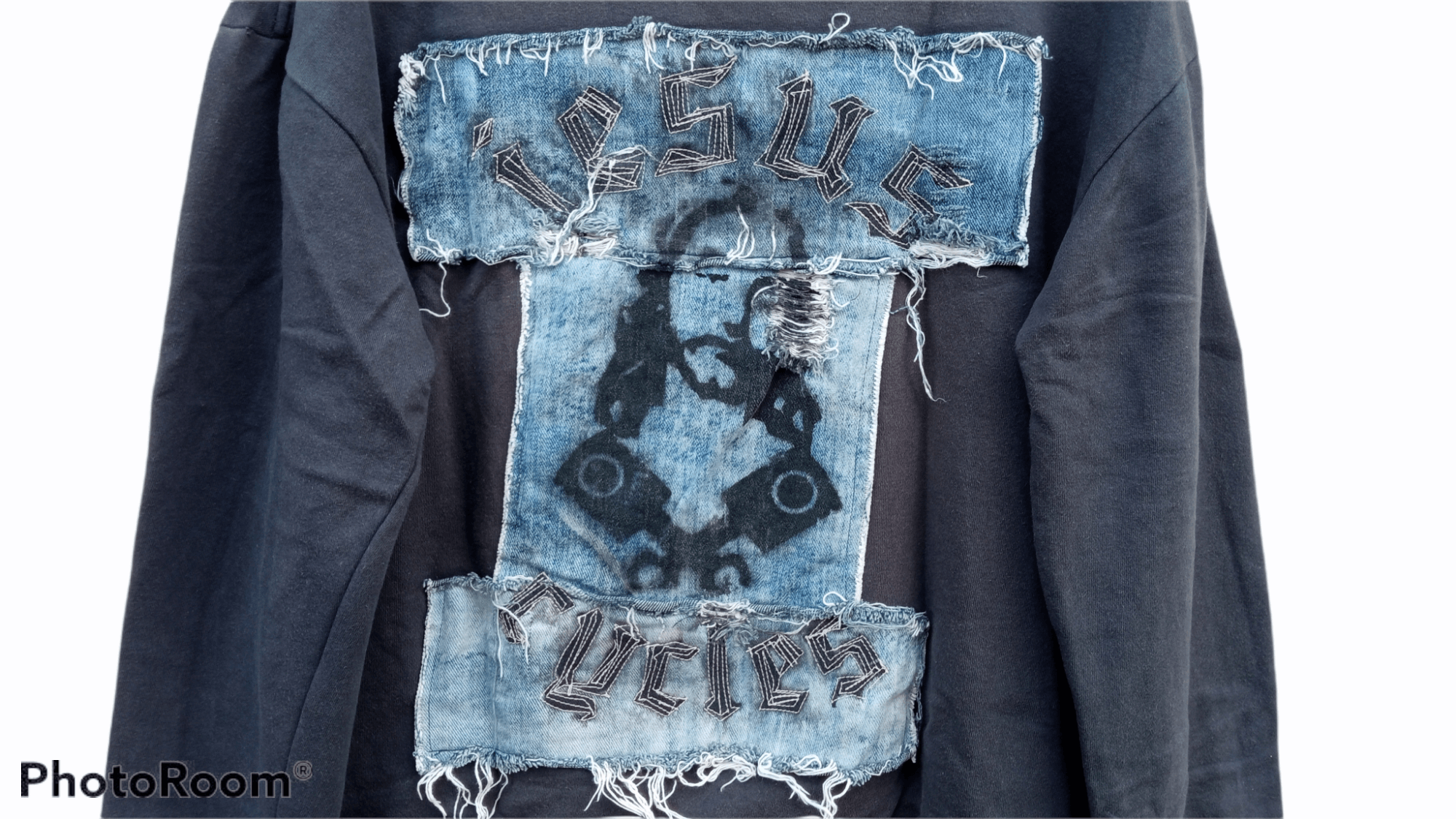 Japanese Brand × Vintage 🔥🔥Religion Cycle Jesus Christ Patchwork Sweatshirt Size US L / EU 52-54 / 3 - 12 Thumbnail