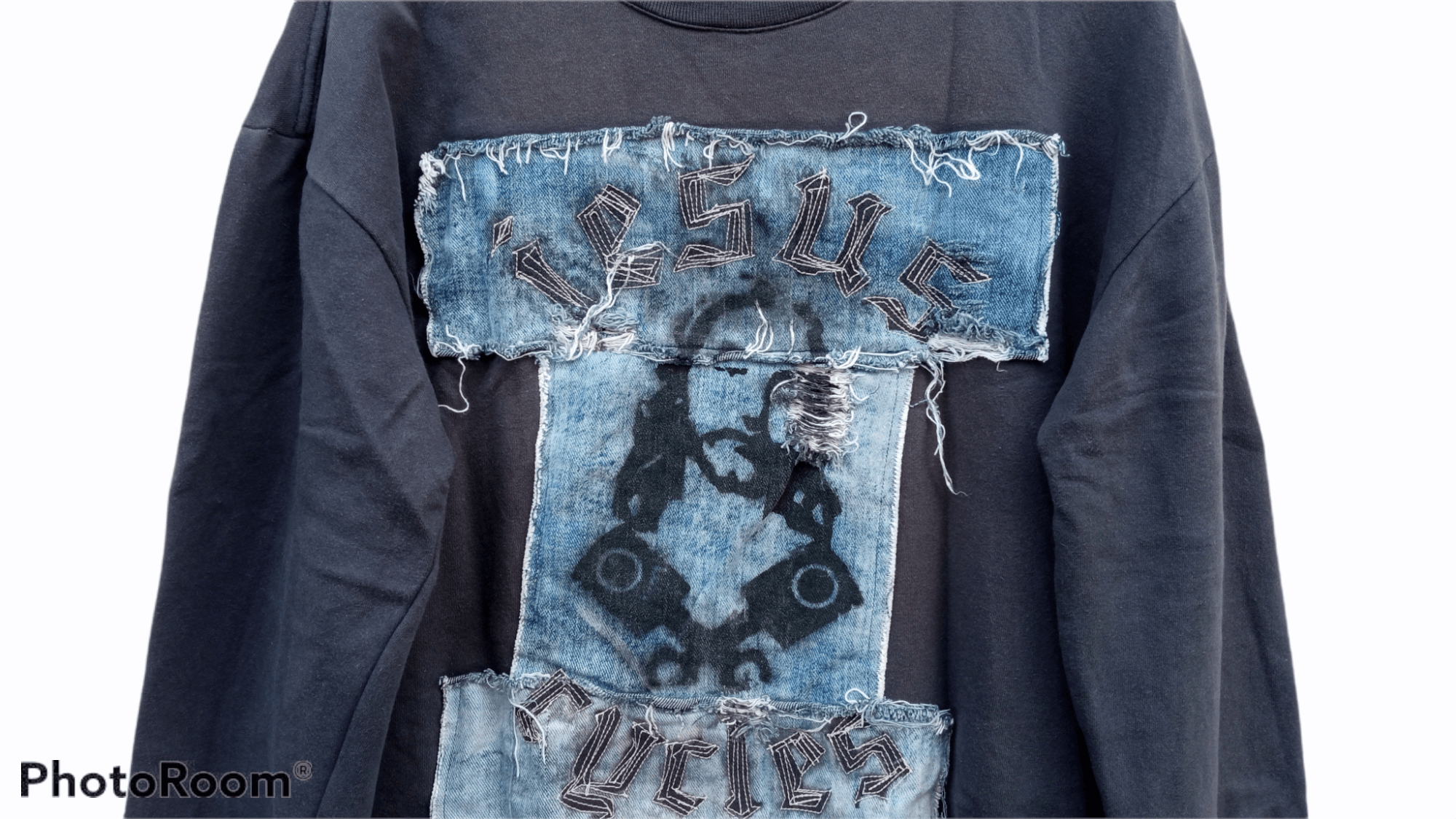 Japanese Brand × Vintage 🔥🔥Religion Cycle Jesus Christ Patchwork Sweatshirt Size US L / EU 52-54 / 3 - 11 Thumbnail