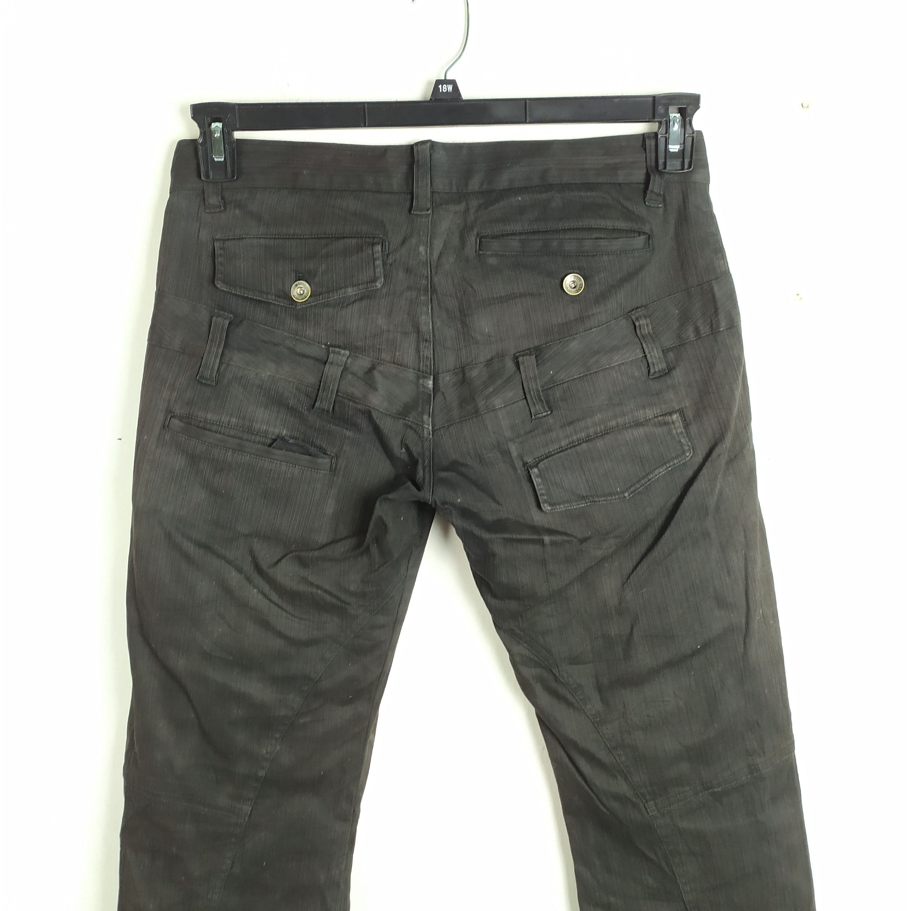 Japanese Brand DOUBLE WAIST FADED BLACK FLARE CARGO PANTS Size US 34 / EU 50 - 8 Thumbnail