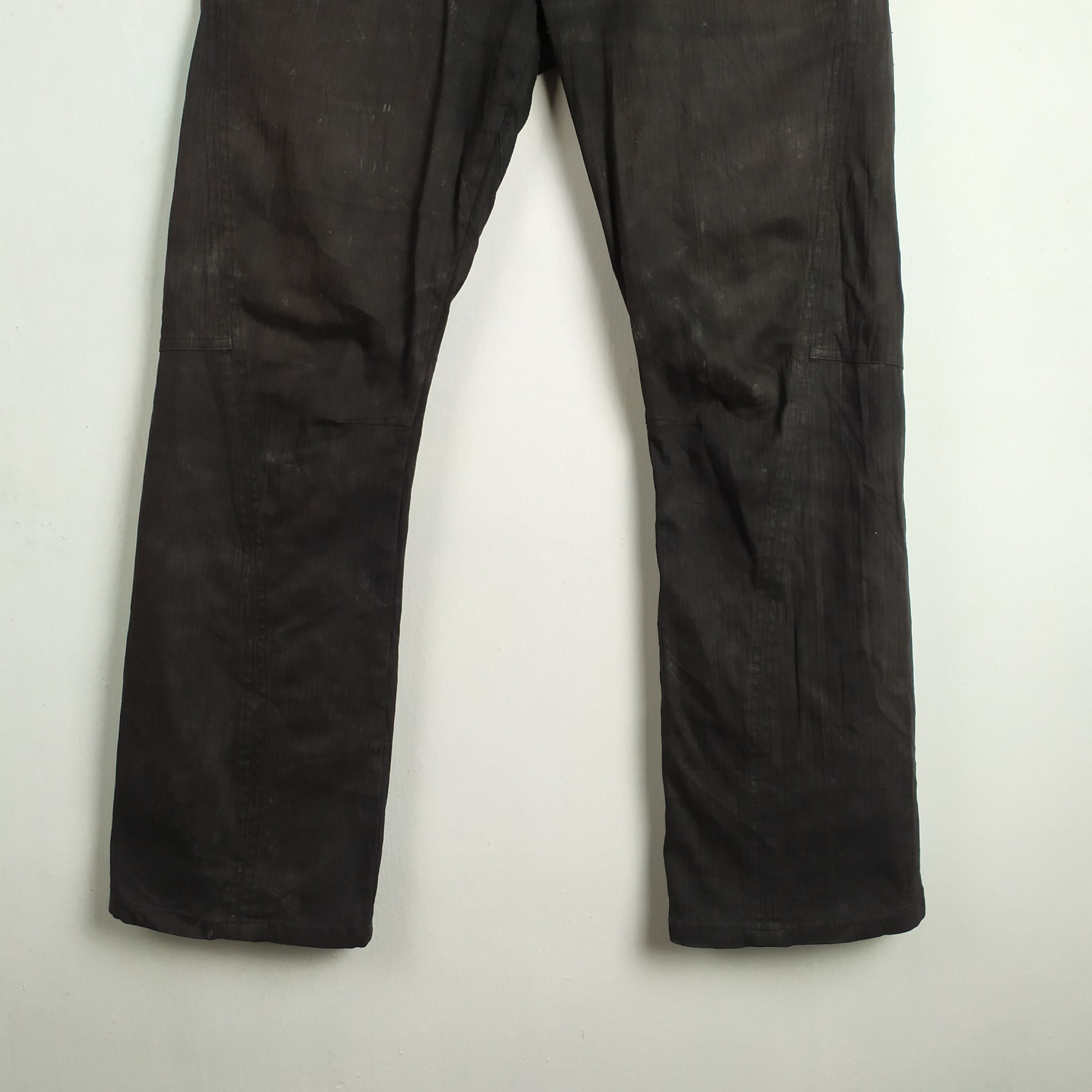 Japanese Brand DOUBLE WAIST FADED BLACK FLARE CARGO PANTS Size US 34 / EU 50 - 3 Thumbnail