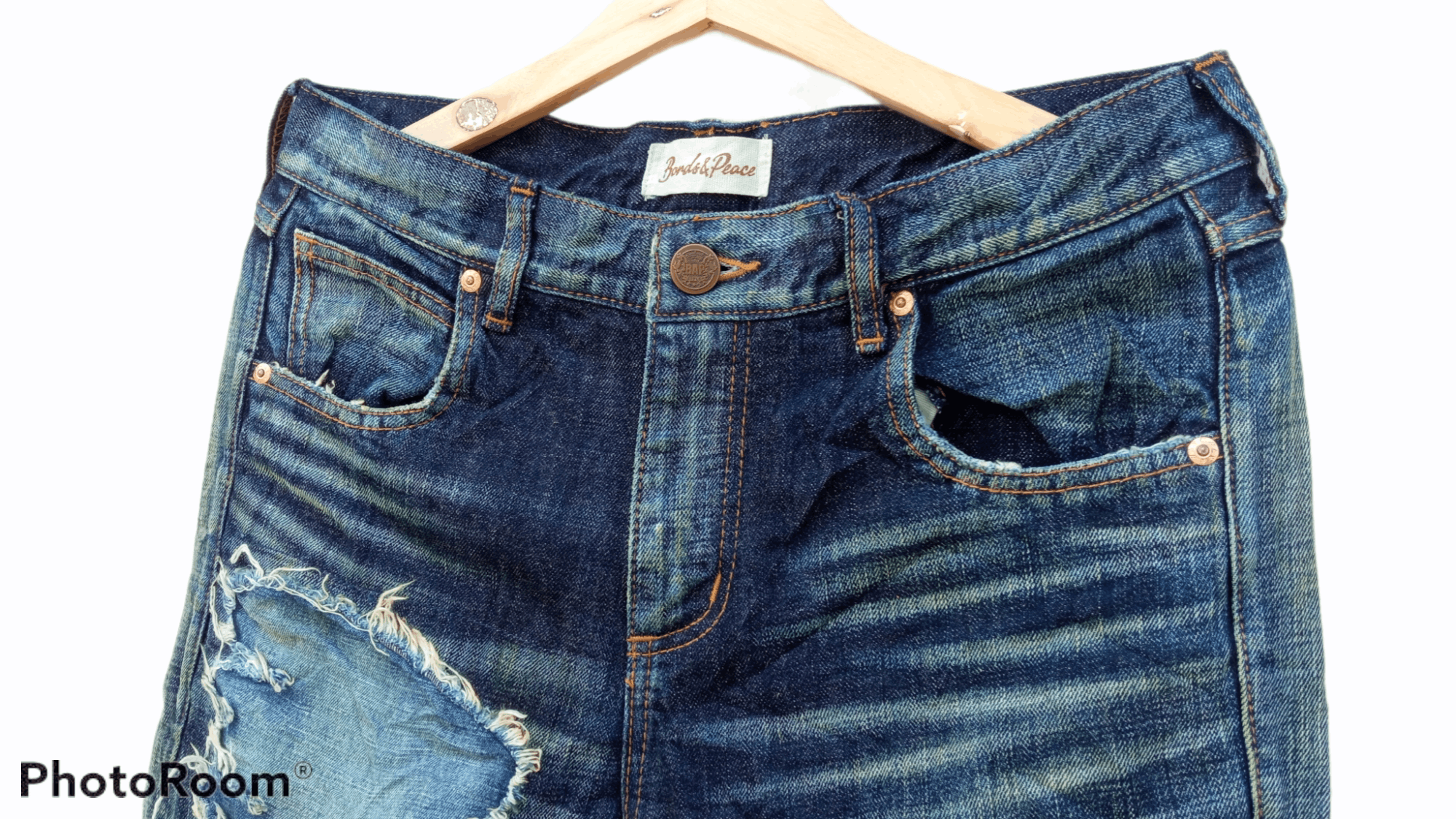 Japanese Brand × Vintage 🔥🔥Bonds & Peace Patchwork Distressed Jeans Denim Size US 31 - 12 Thumbnail